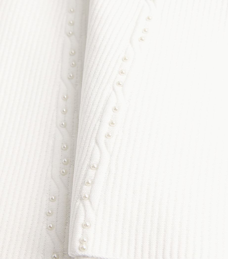 Sandro Paris Beige Beaded Knit Mini Dress | Harrods US Sandro Paris Beige Beaded Knit Mini Dress | Harrods US