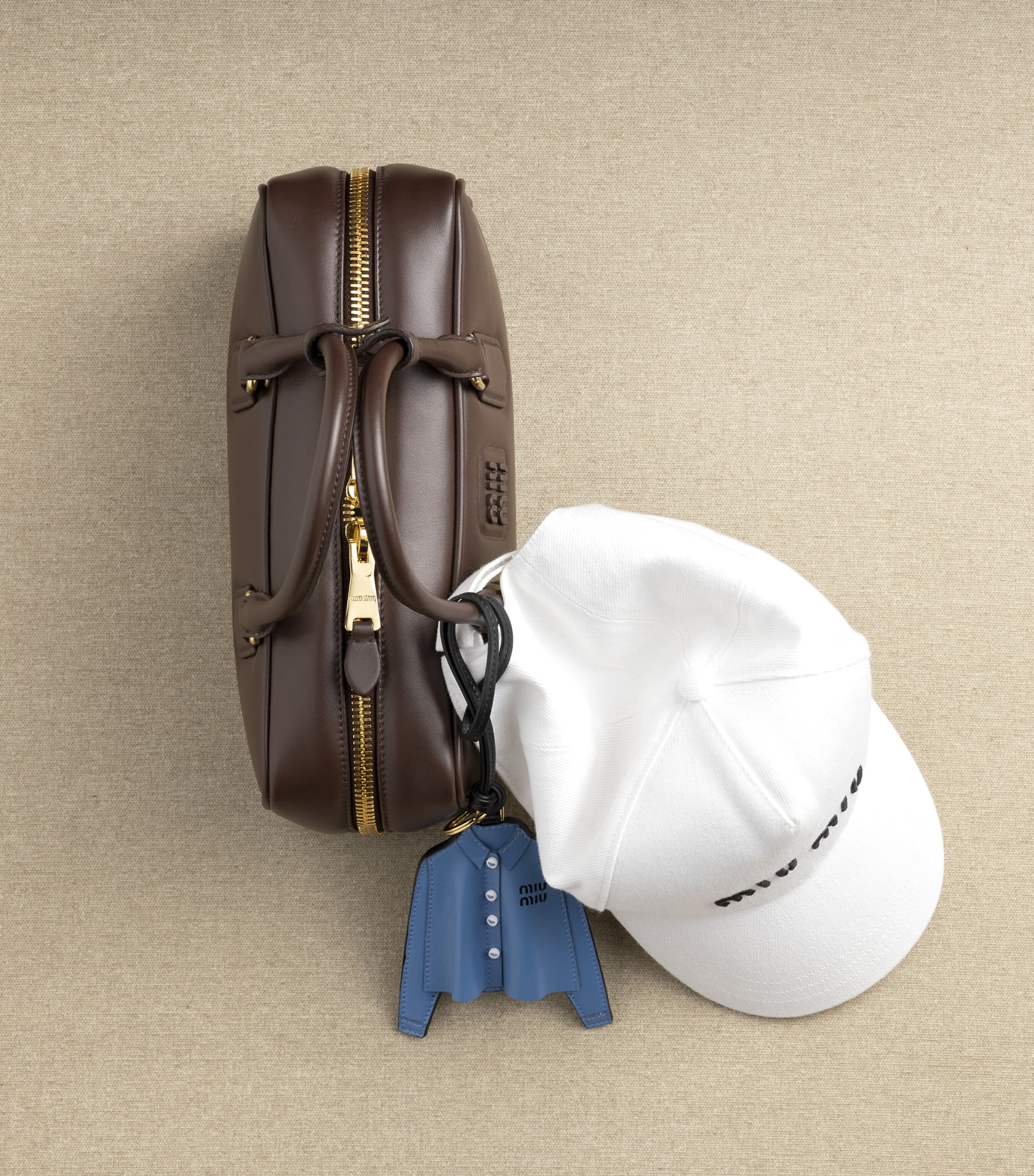 その他 MIU MIU Miu Shirt leather key ring Pervinca Miu Miu Leather Shirt Keychain | Harrods UK