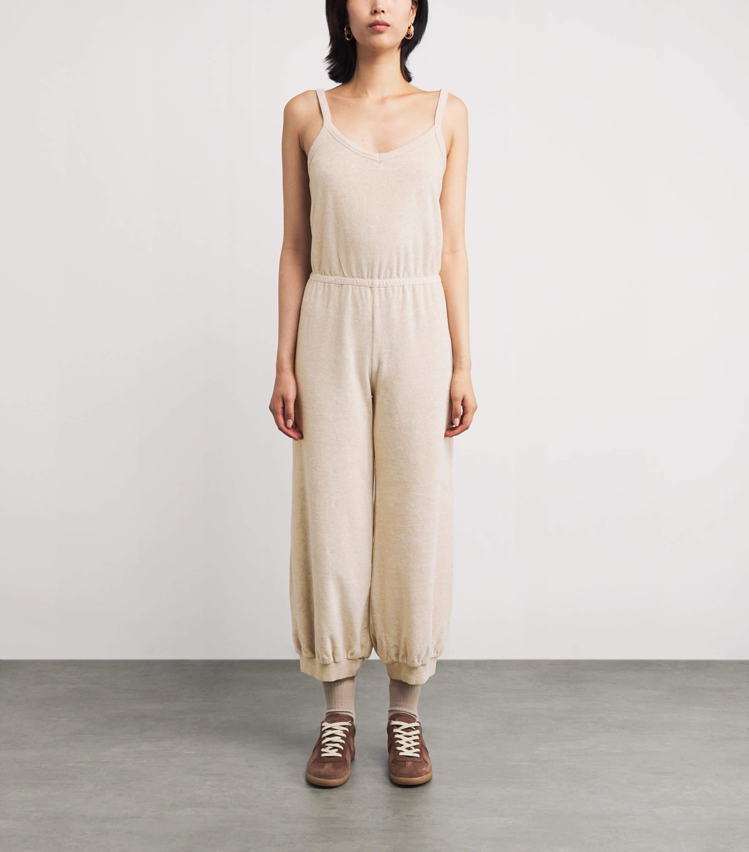 Cotton-Blend Giorgi Tank Jumpsuit OATMEAL HEATHER Image 3