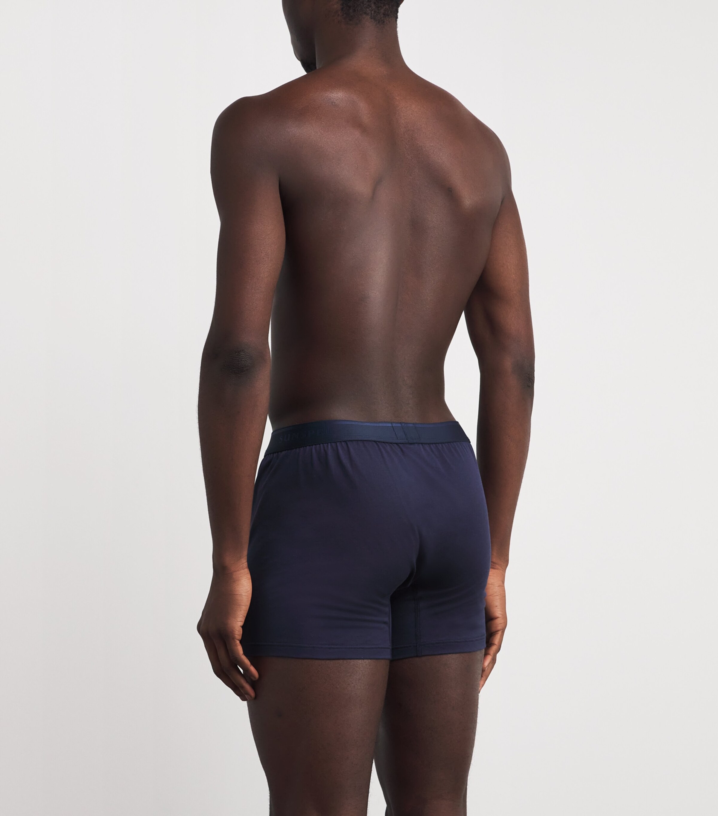 Superfine Cotton Boxer Shorts BUAA - NAVY Image 3
