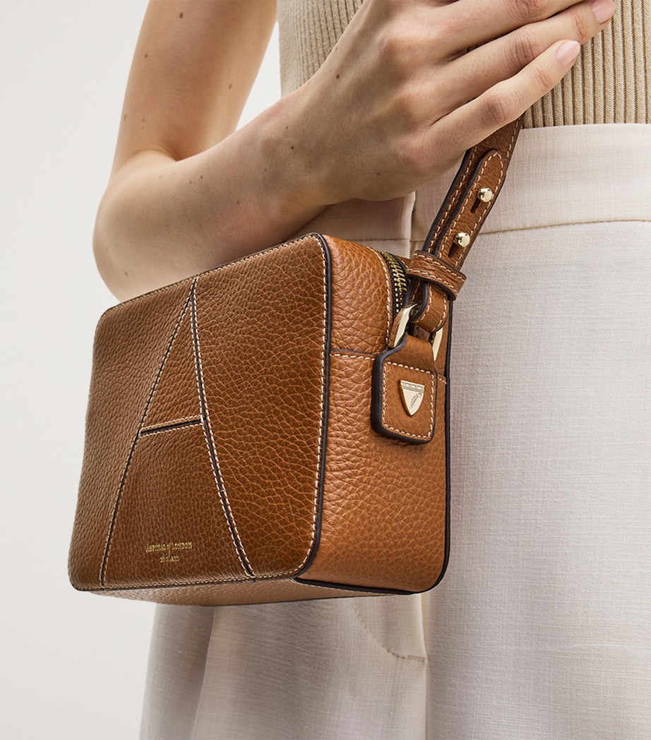 Leather 'A' Camera Bag TAN Image 5