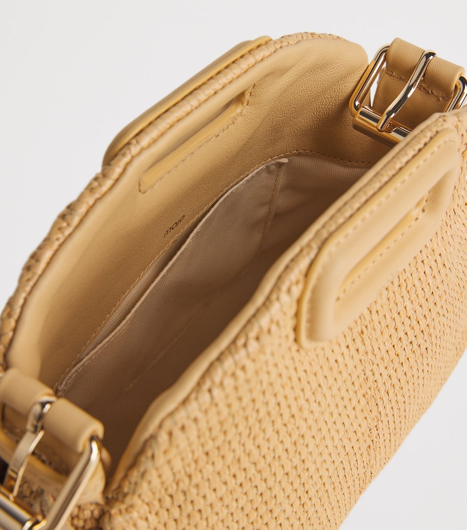 Maje Raffia-Effect Miss M Shoulder Bag Beige Image 5