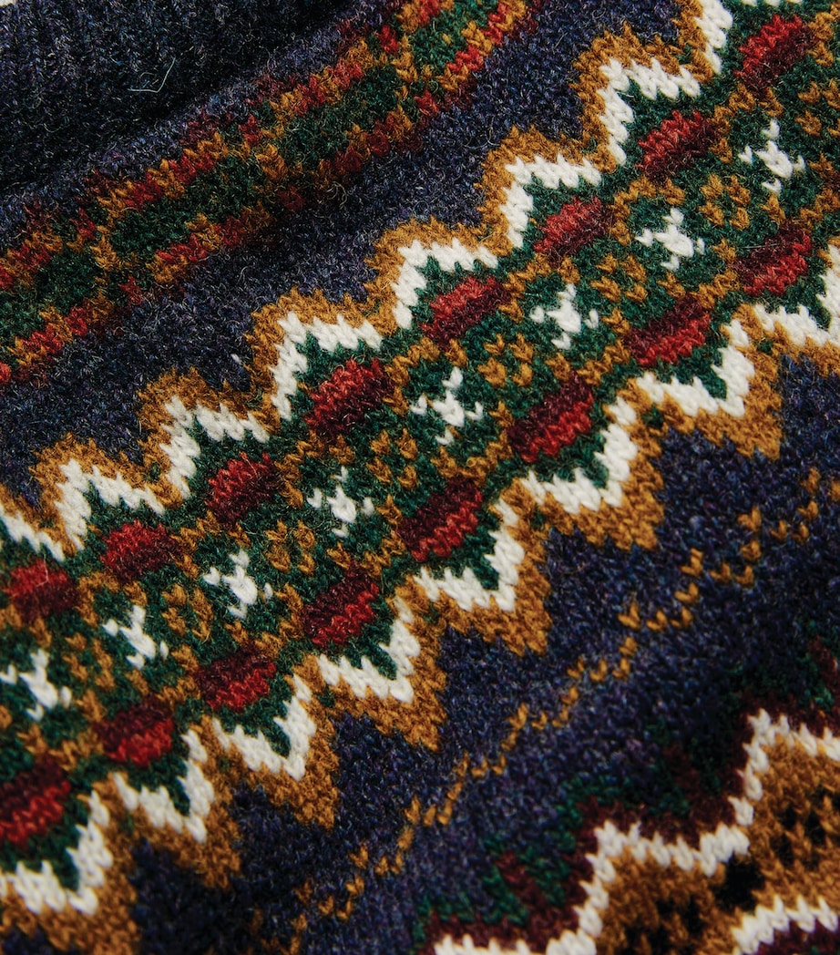 Wool Fair Isle Sweater NAVY MARL Image 9