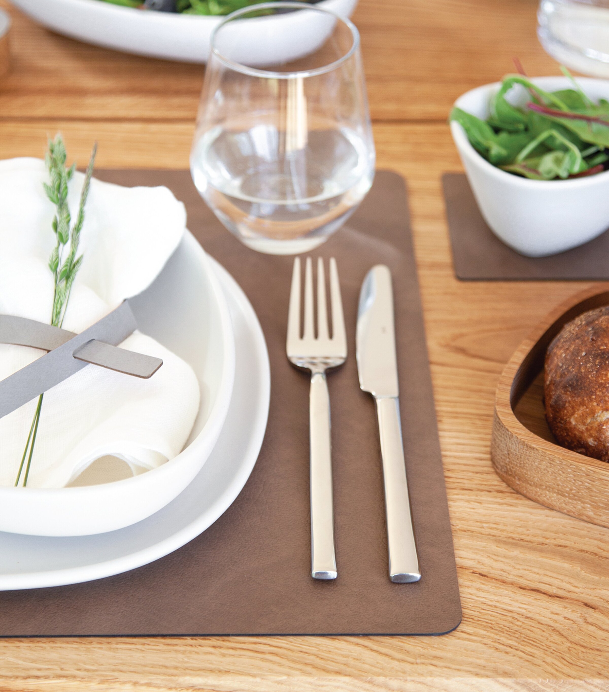 Square Placemats (Set of 4) BLACK/BROWN Image 6