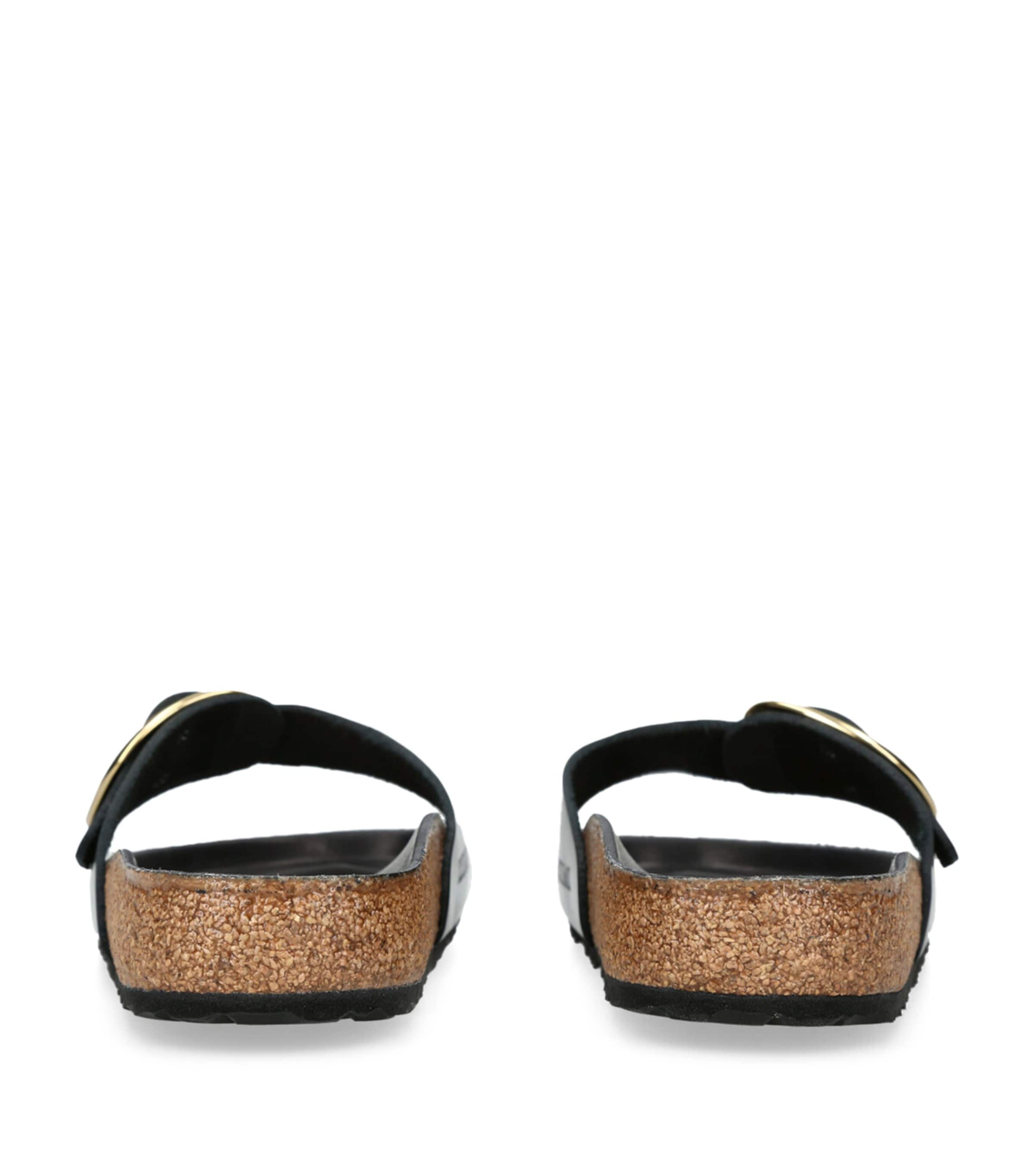 Leather Madrid Big Buckle Sandals BLACK Image 2