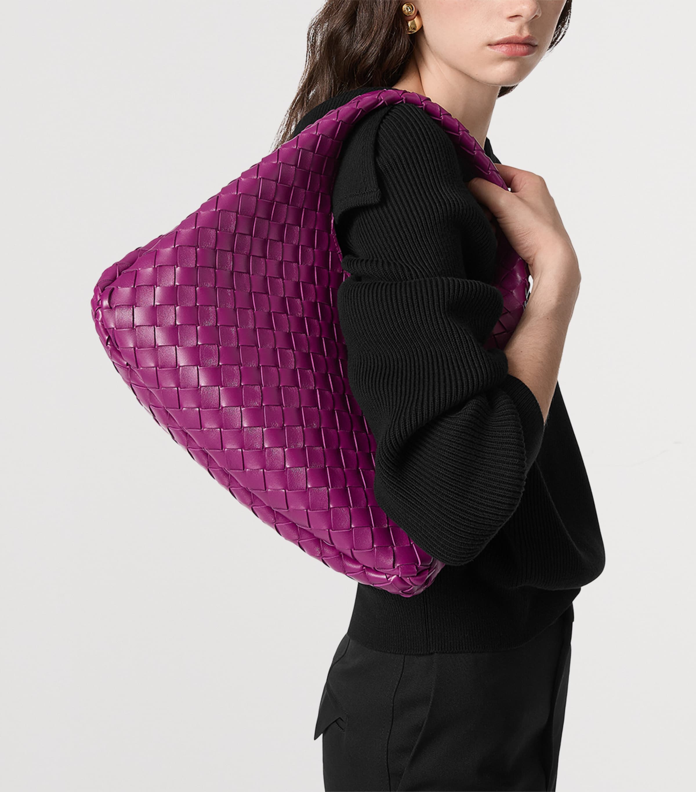 Medium Leather Intrecciato Campana Shoulder Bag 5229 Image 2