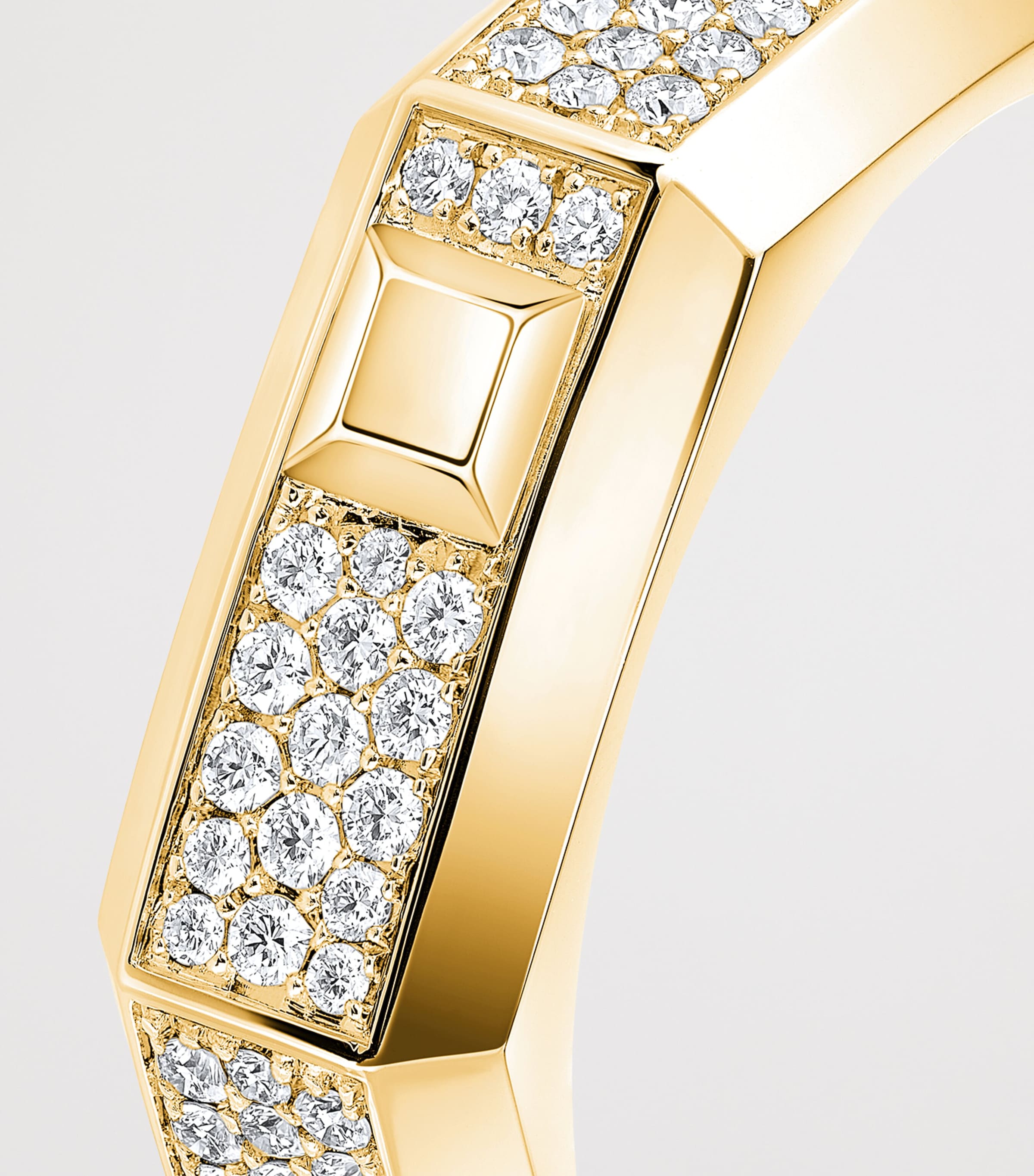 Messika Moderniste Yellow Gold and Diamond Medium Pavé Ring Yellow Gold Image 3