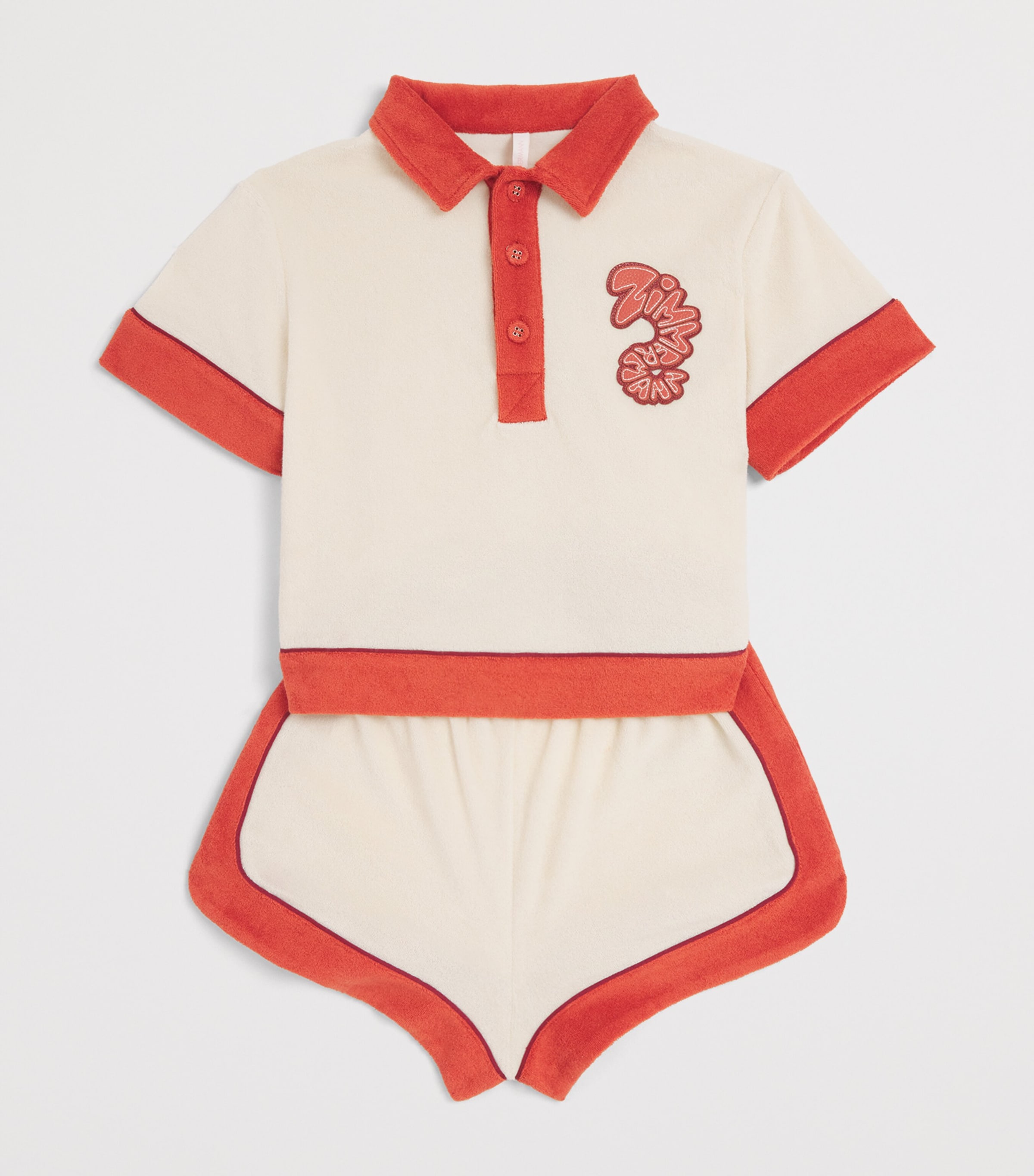 Zimmermann Kids Mahon Polo Shirt (2-12 Years) Cream Image 3