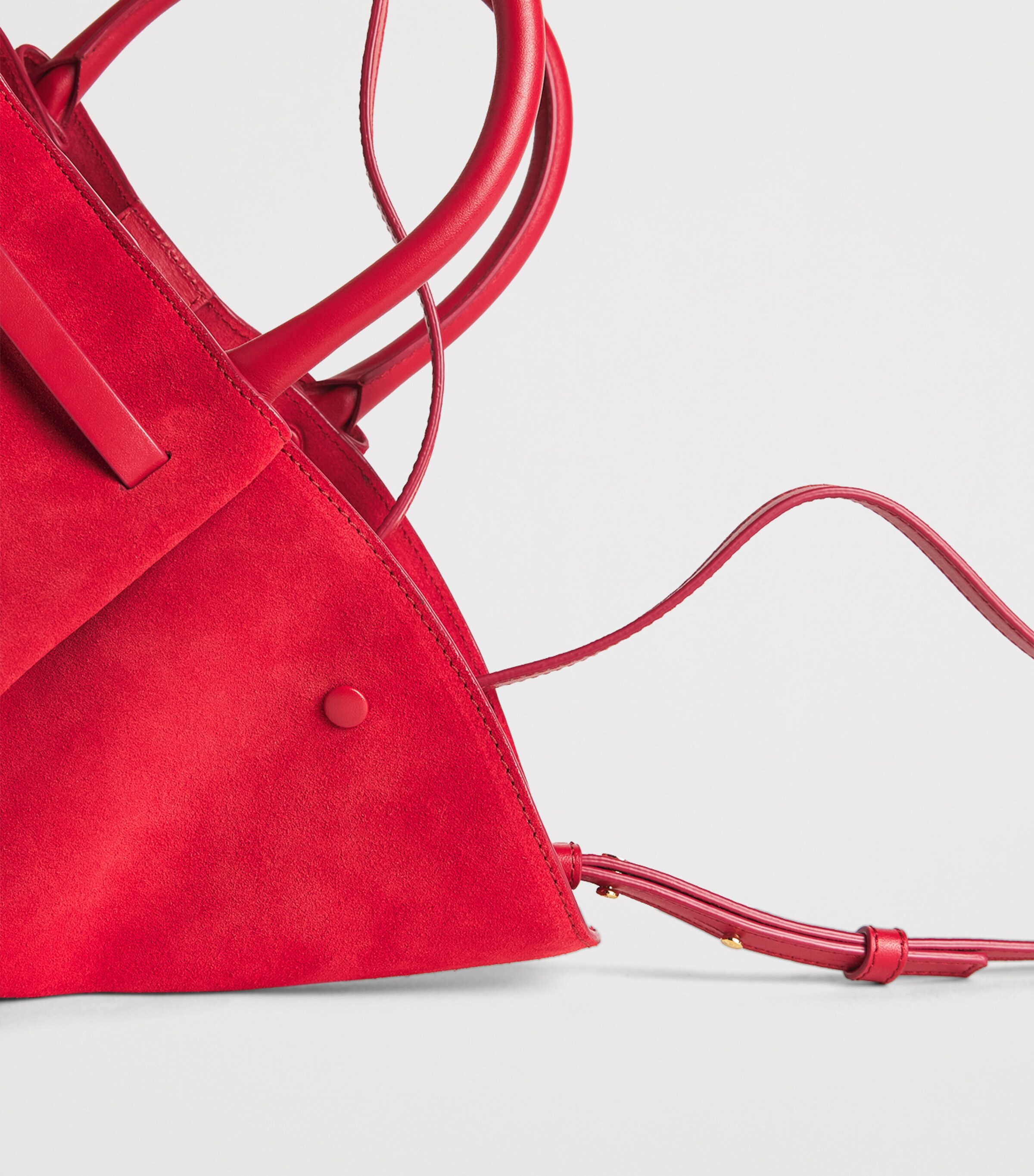 Demellier Mini Suede New York Tote Bag Brry Rd/brry Red Image 5
