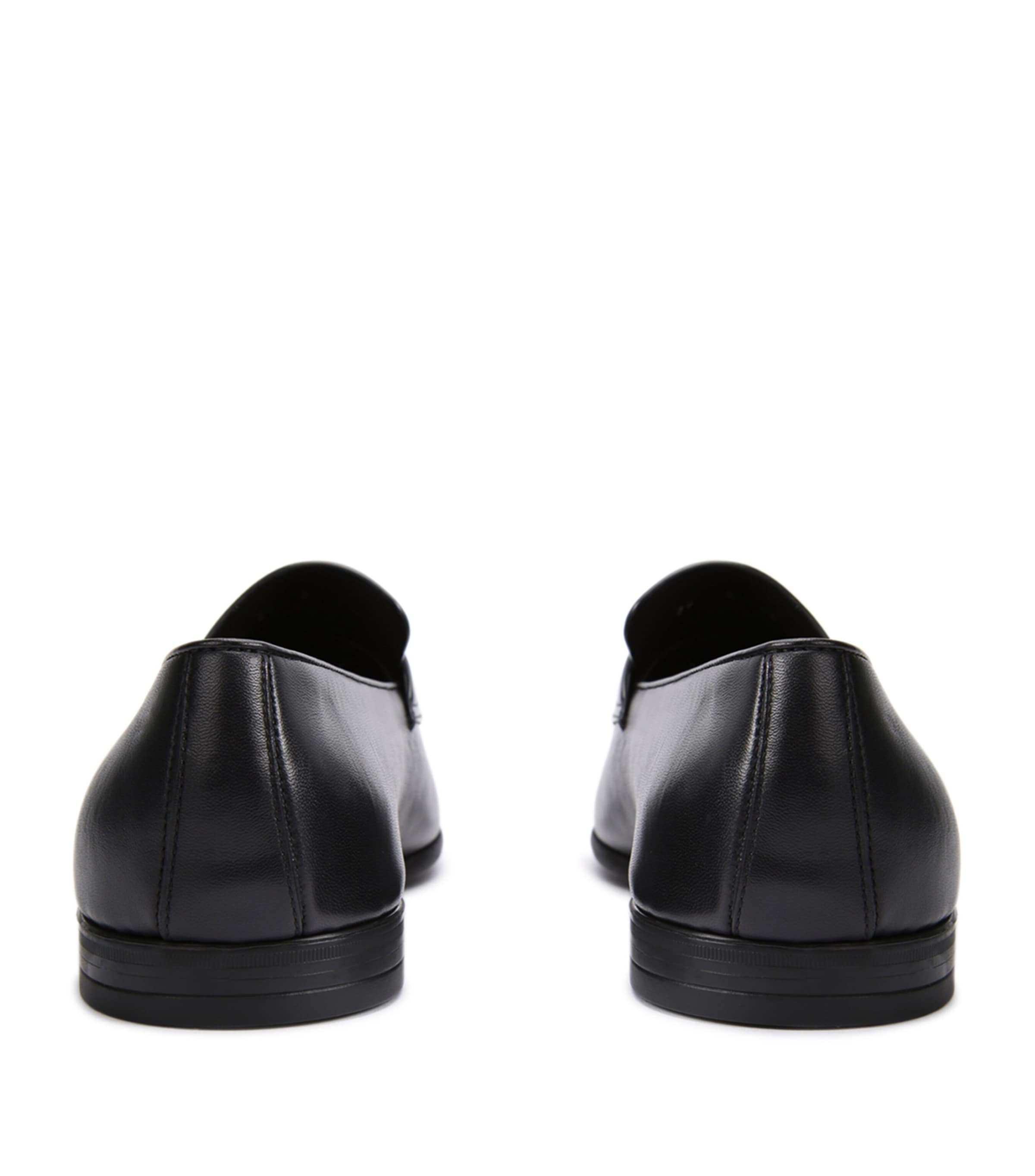 Leather Asola Penny Loafers NAVY Image 2