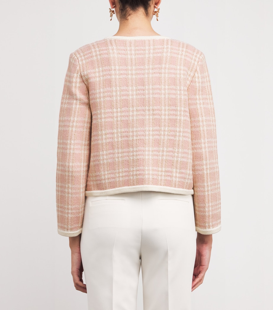 Check Claudine Cardigan W0277 OFF WT/PNK CLY Image 4