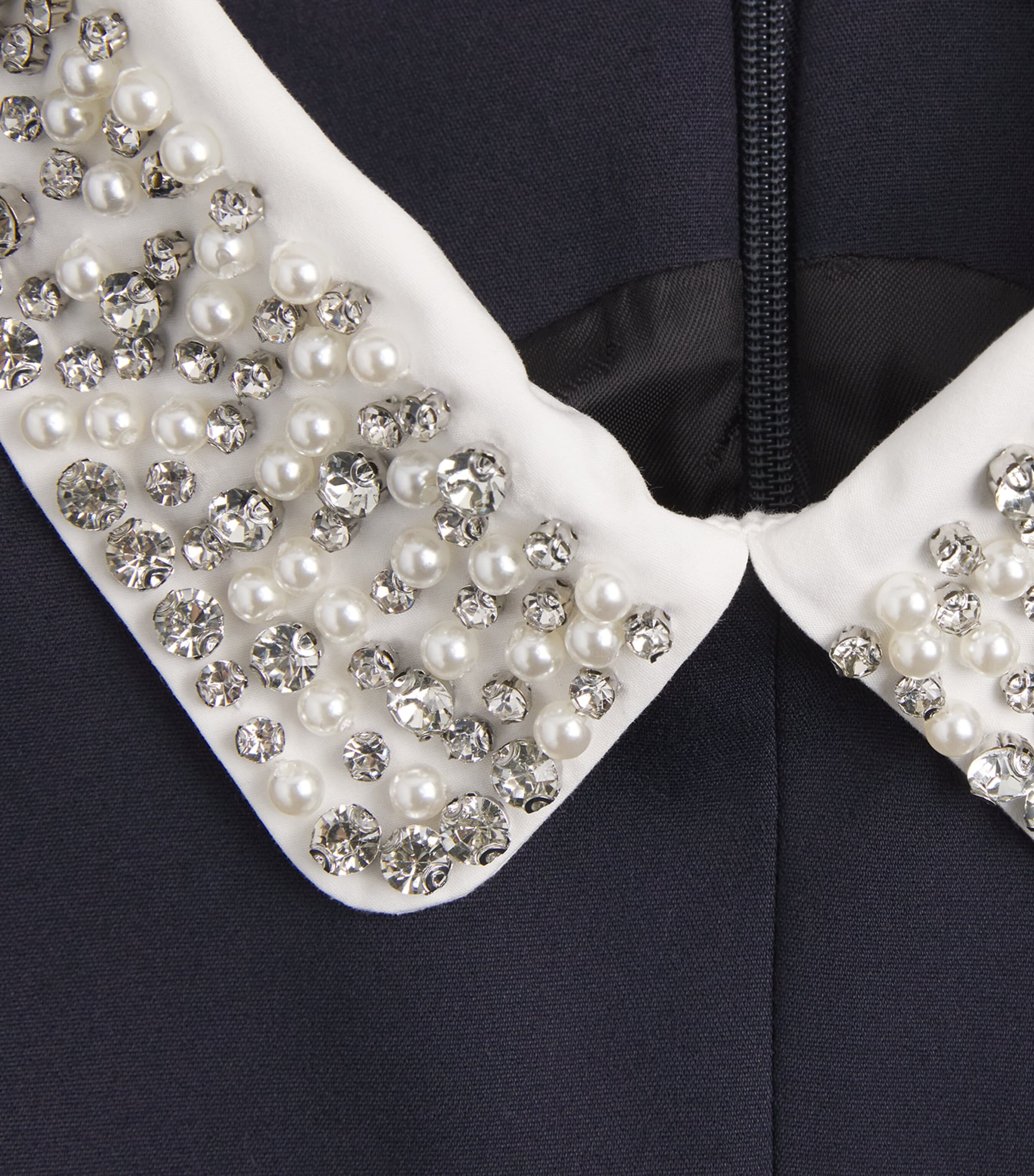 Maje Womens Embellished Collar Mini Dress Navy Image 6