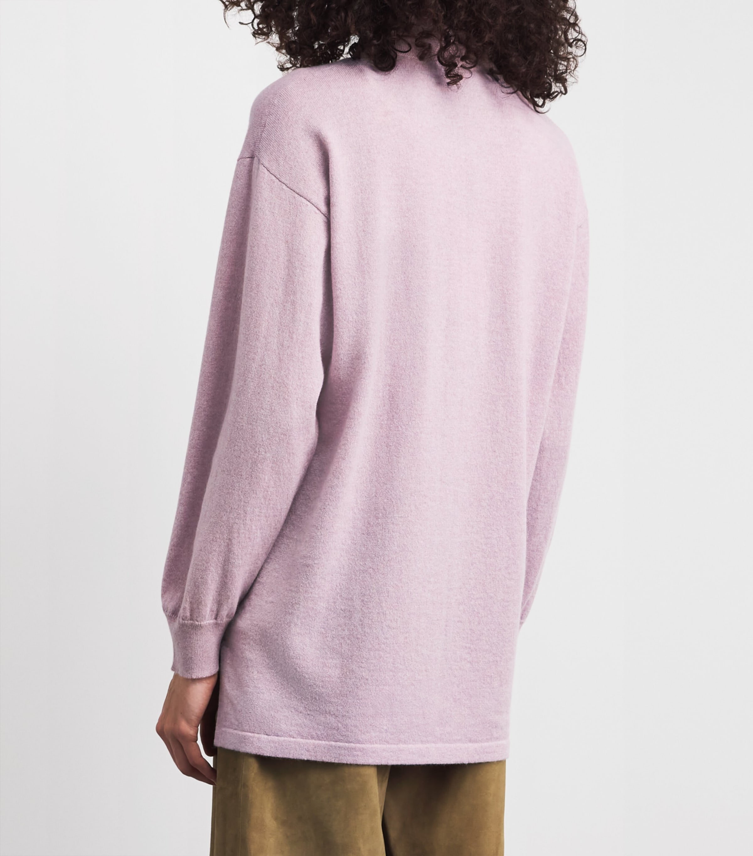 Johnstons Of Elgin Womens Cashmere Munro Cardigan Lunan Pink Image 5