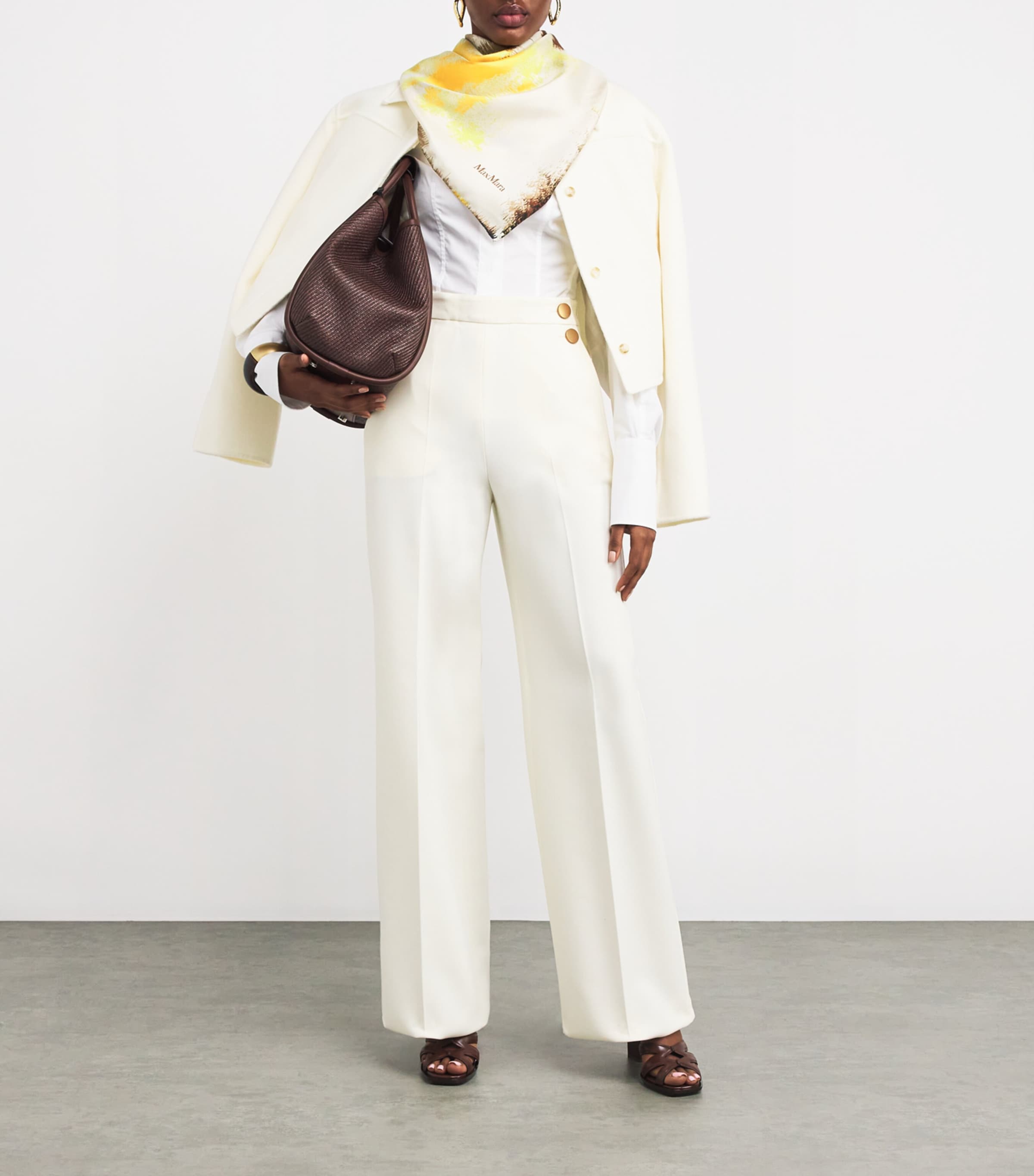 Max Mara Silk Monogram Scarf | Harrods US
