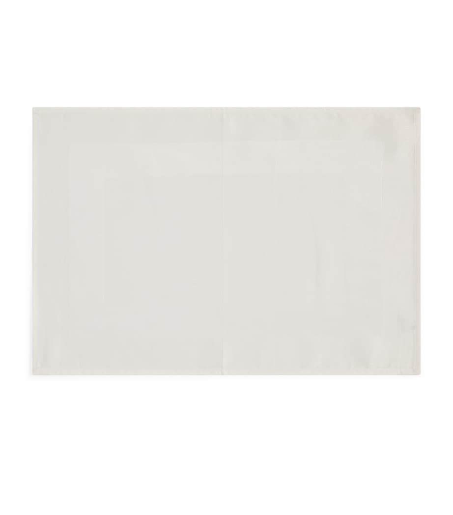 Satin-Trim Placemat WHITE Image 1