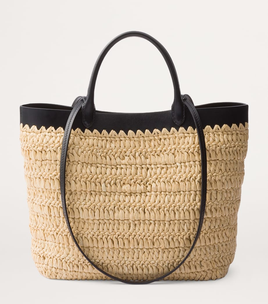 Prada Small Woven Tote Bag Image 3