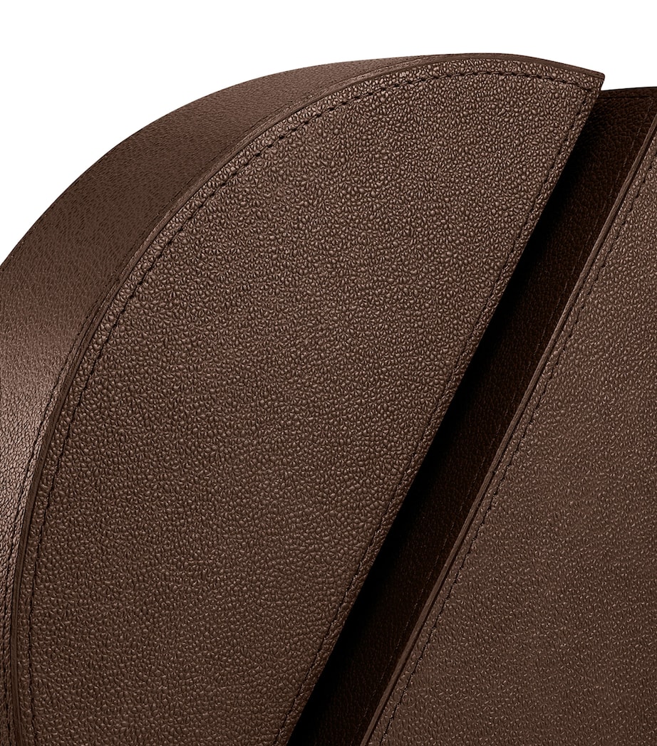 Leather Right Cubist Bookend DARK BROWN Image 6