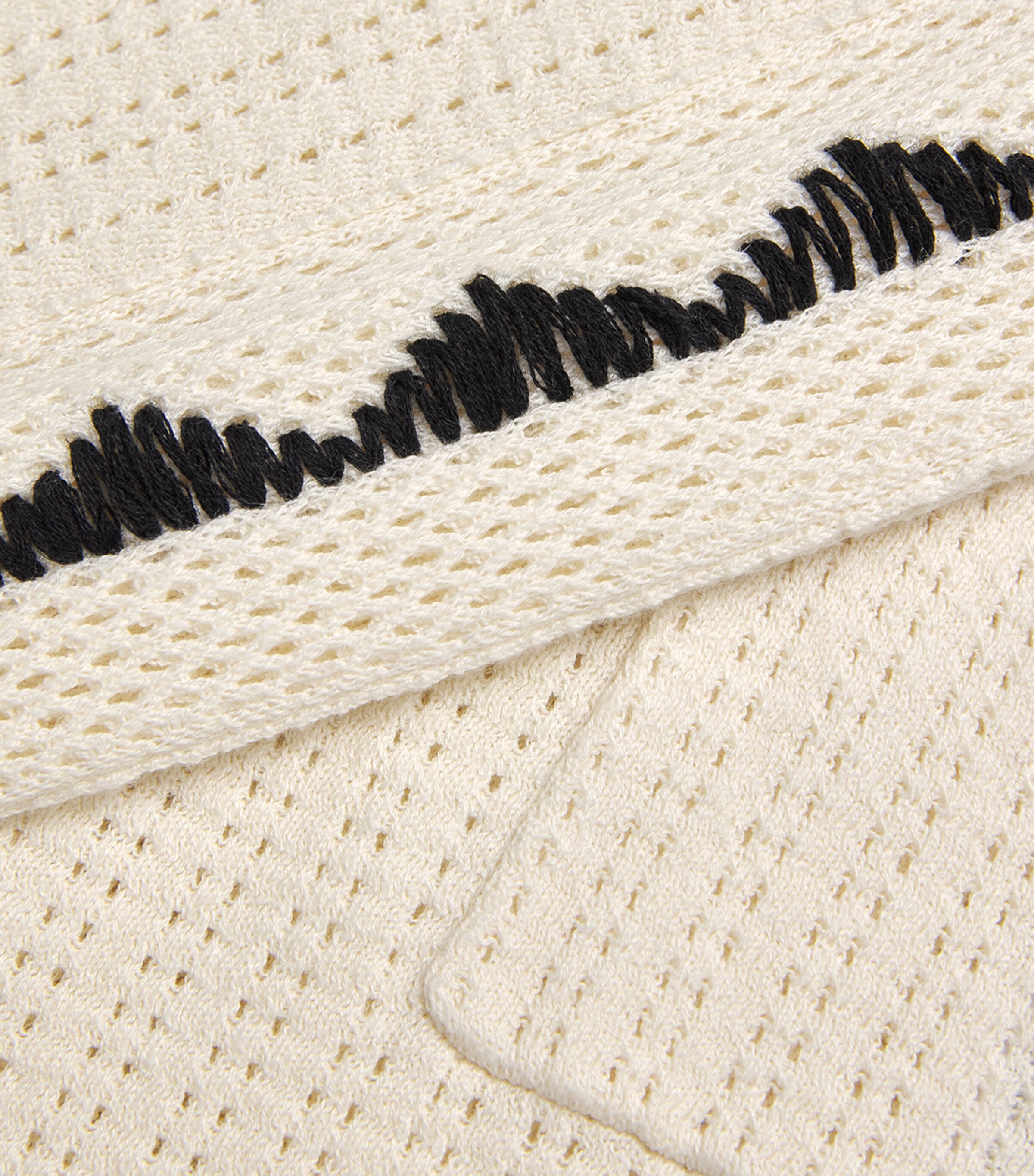 COMMAS Mens Cotton-Hemp Crochet Shorts White Image 6