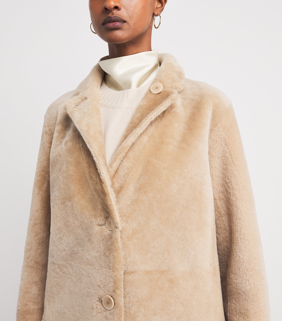 Shearling Reversible Brittany Coat POWDER Image 6