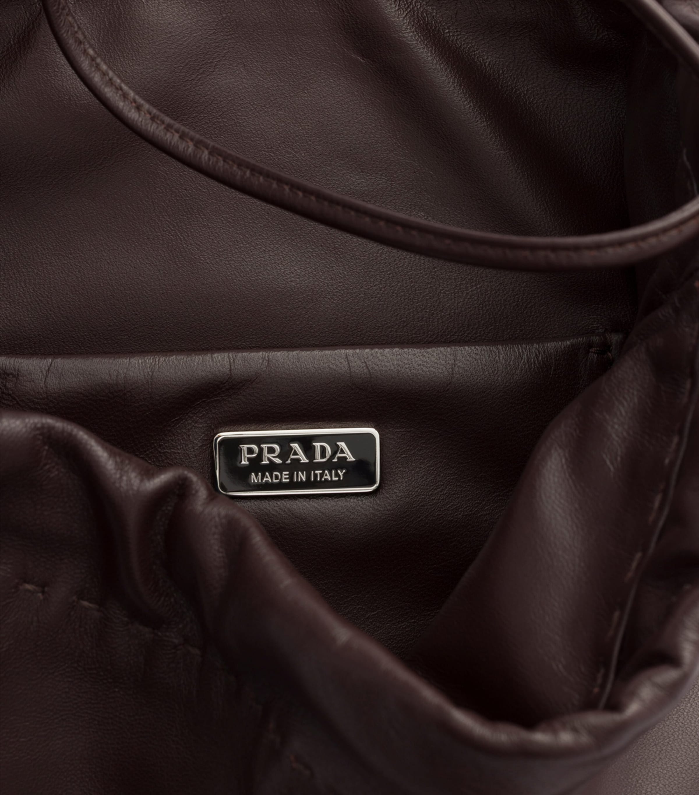Prada Nappa Leather Wish Pouch Brown Image 4