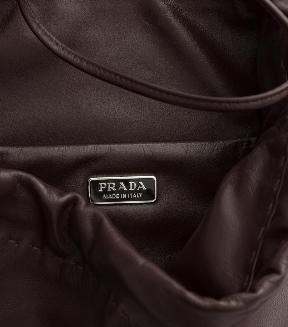 Prada Nappa Leather Wish Pouch Brown Image 4