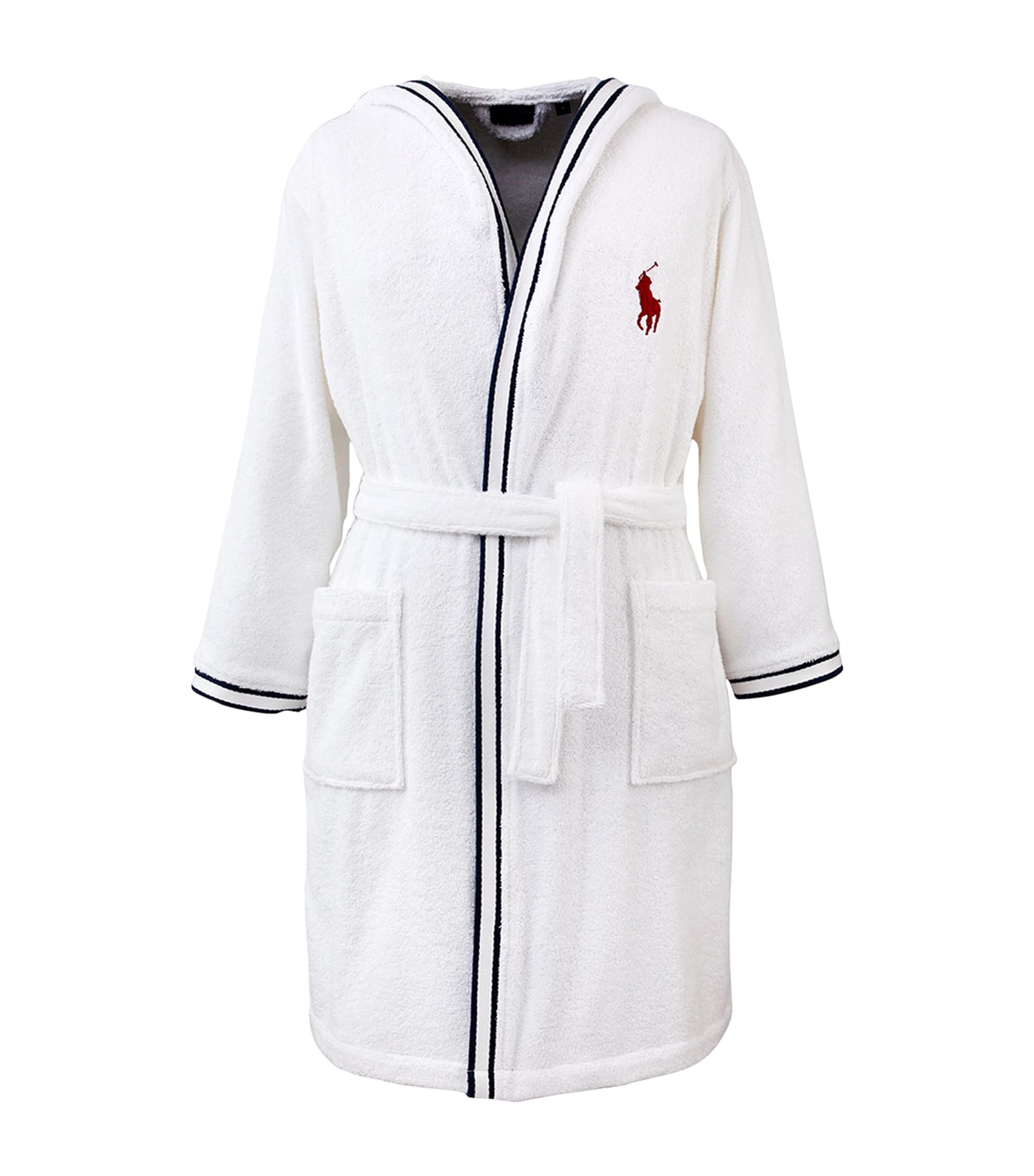 Shop Ralph Lauren Cotton Terry Rylan Bathrobe In Navy