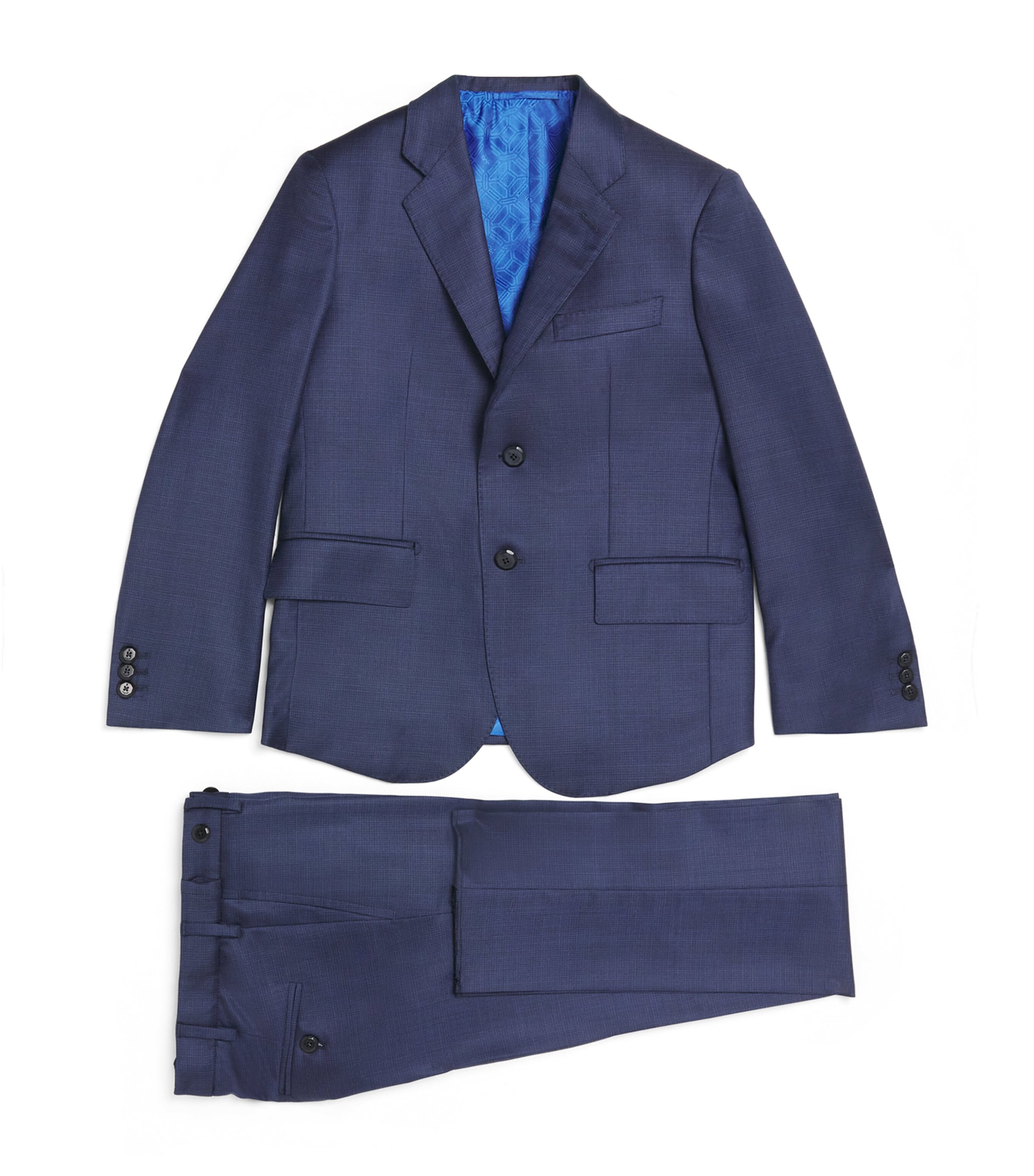 Stefano Ricci Kids Wool-Silk Two-Piece Suit (8-16 Years) C. Navy Image 1