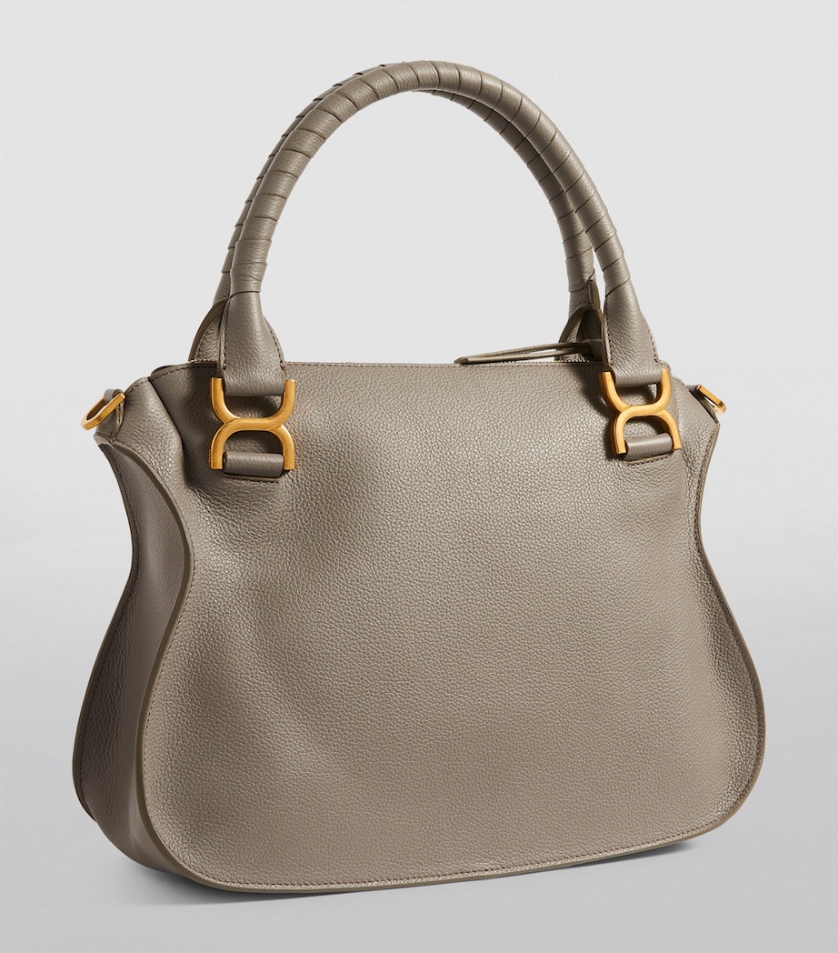Chloé Leather Marcie Top-Handle Bag Cashmere Grey Image 2