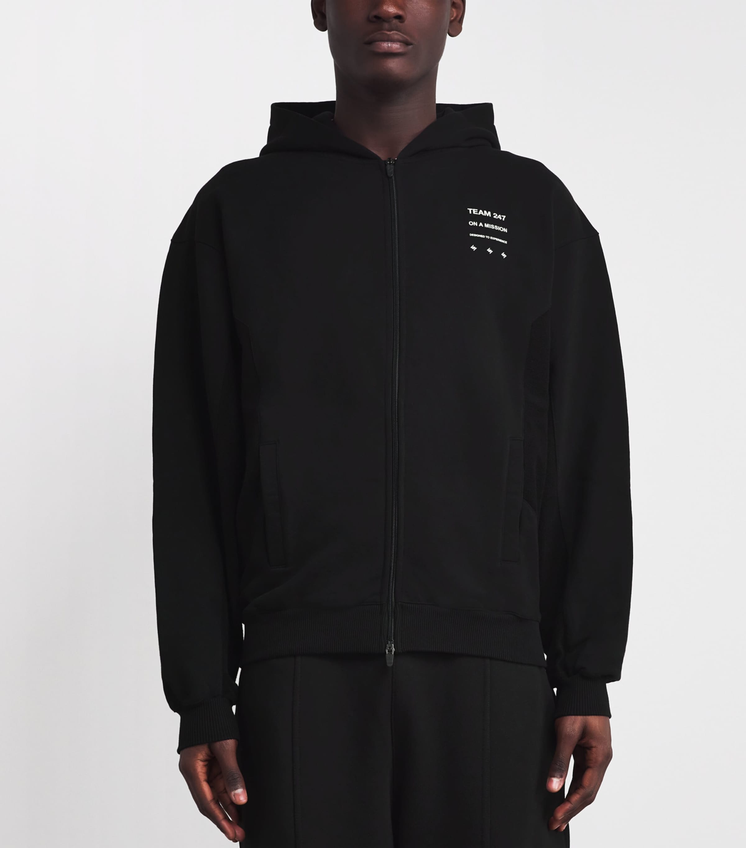 Uprising Zip-Up Hoodie BLACK Image 3