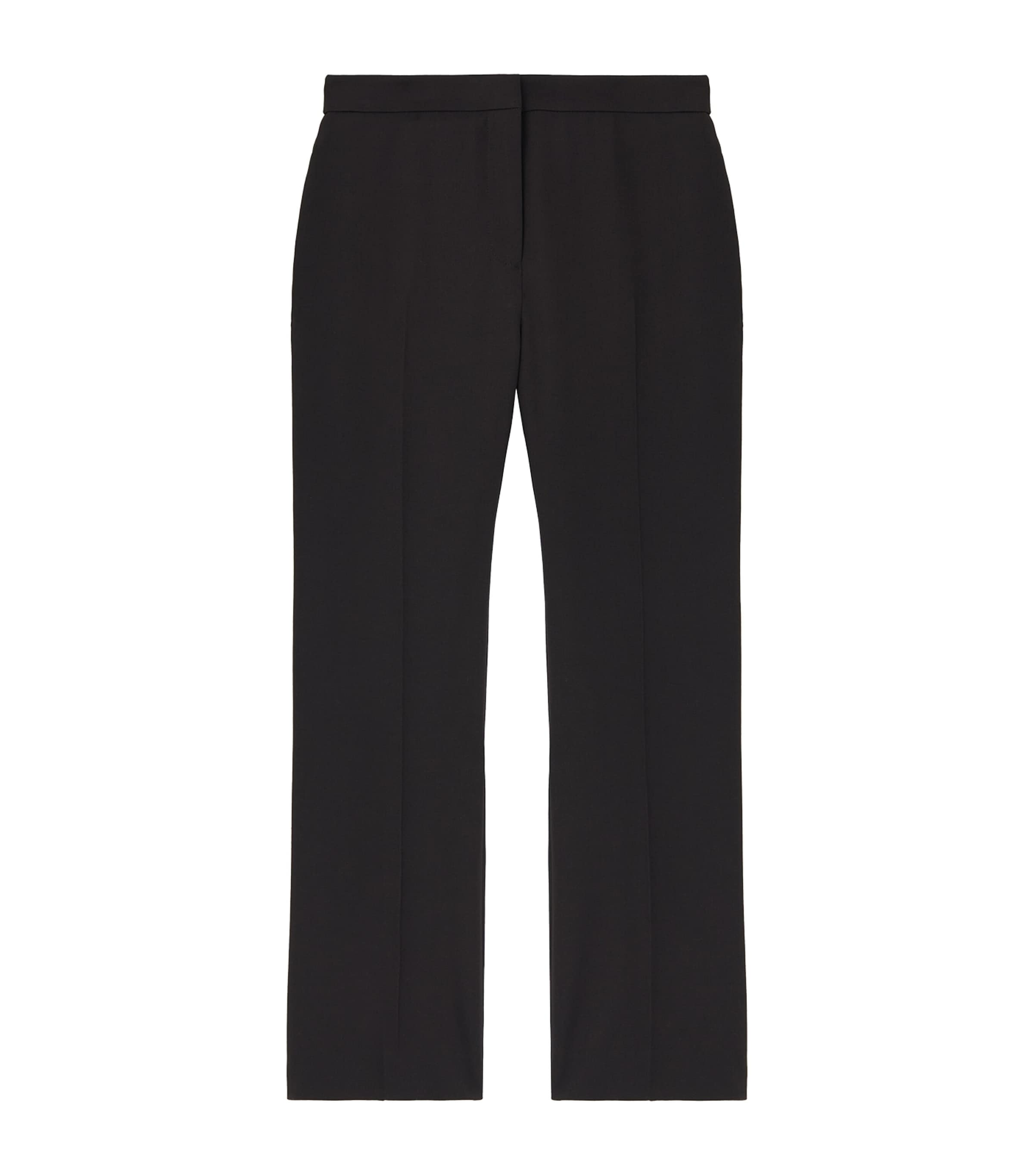 Alexander Mcqueen Wool Cigarette Trousers In Black