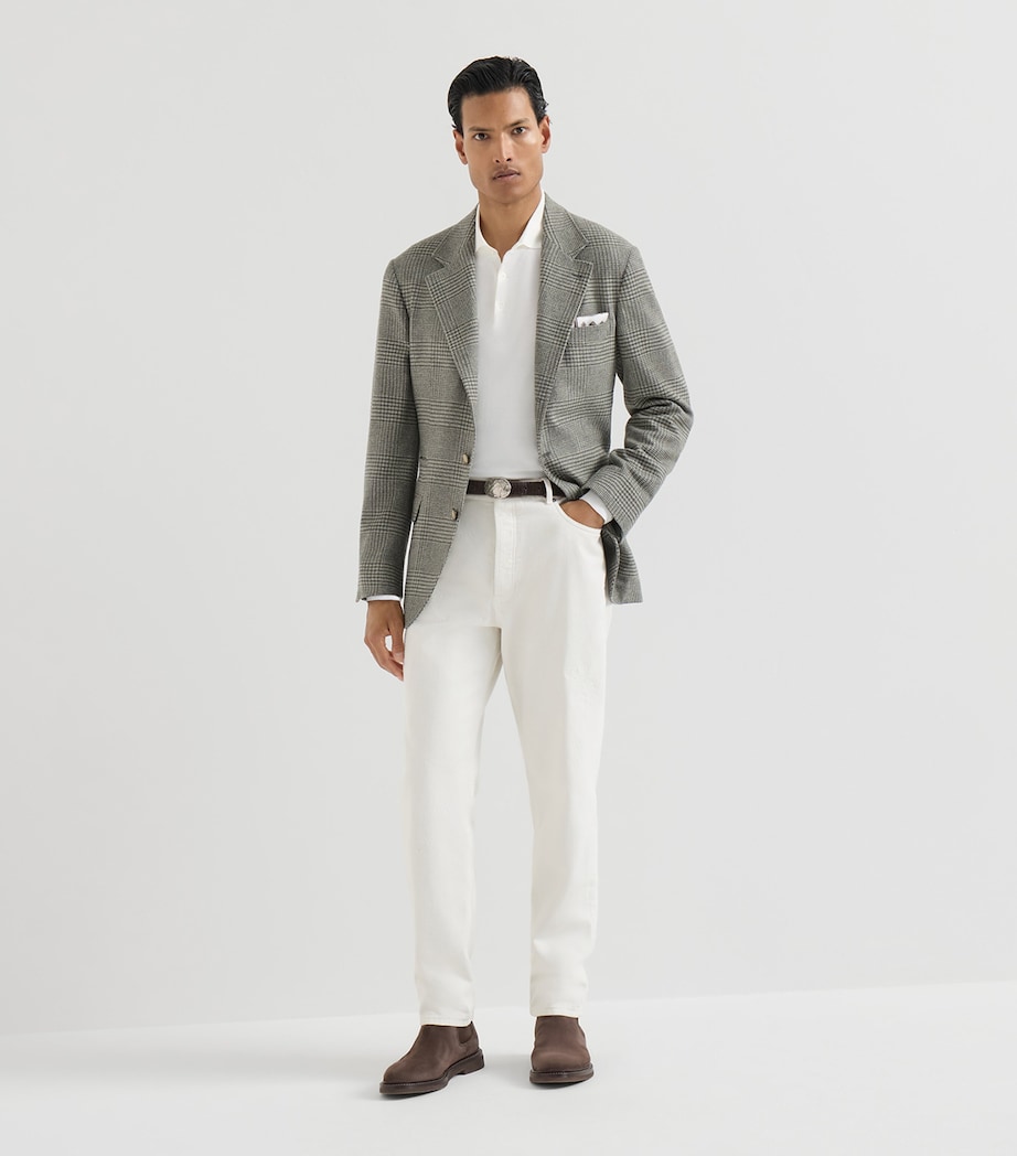 Brunello Cucinelli Mens Cotton Polo Sweater Image 2