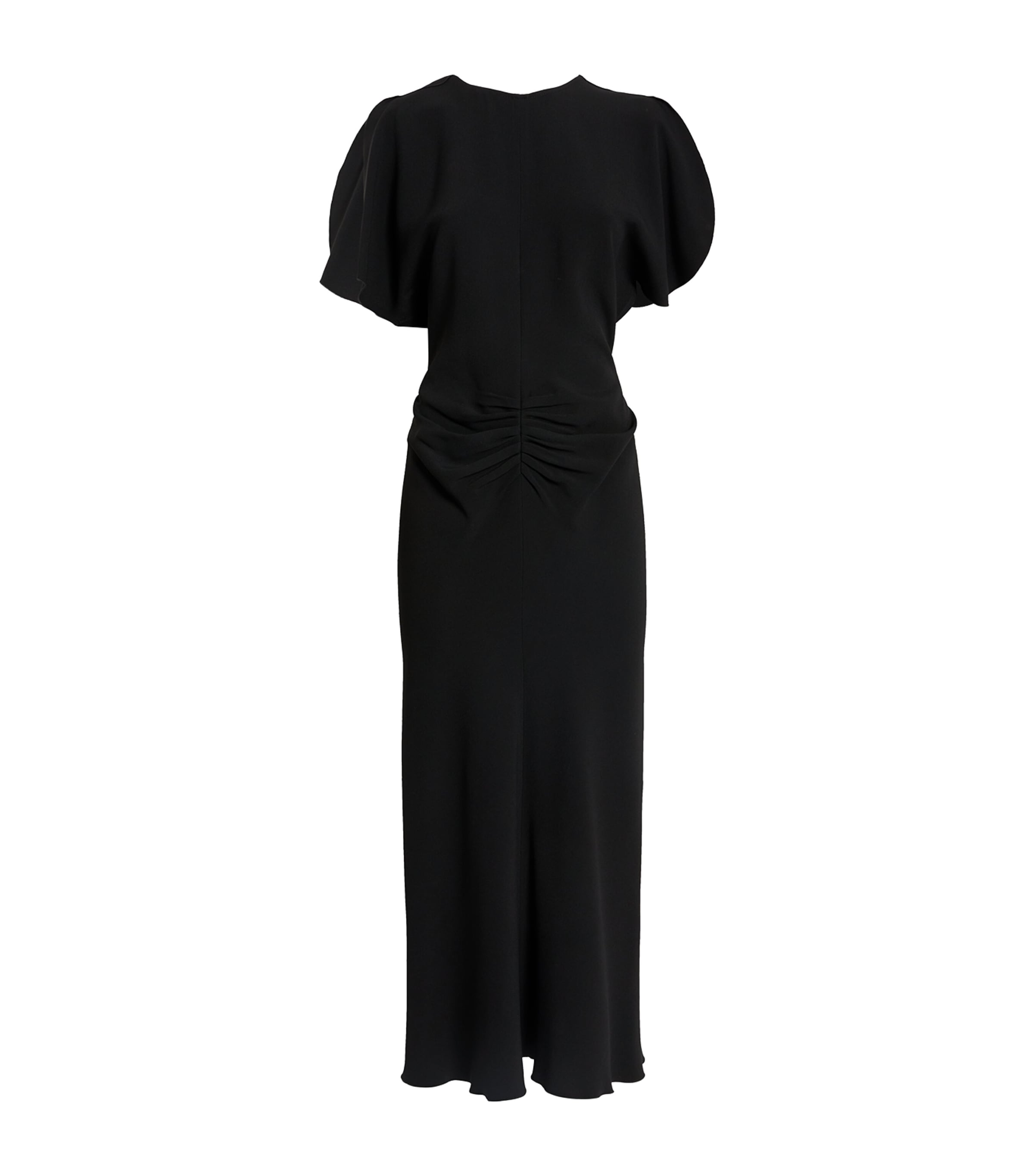 VICTORIA BECKHAM GATHERED MIDI DRESS 