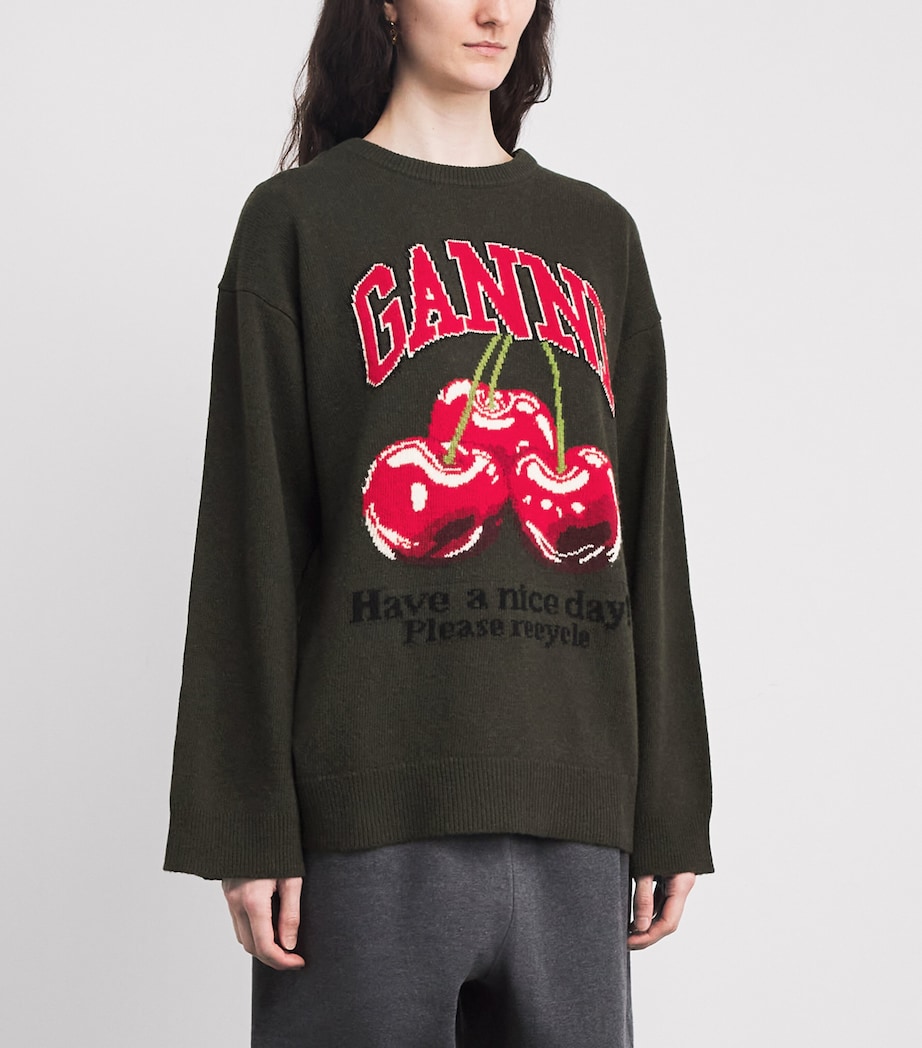 Wool-Blend Oversized Cherry Sweater 861 KALAMATA Image 3