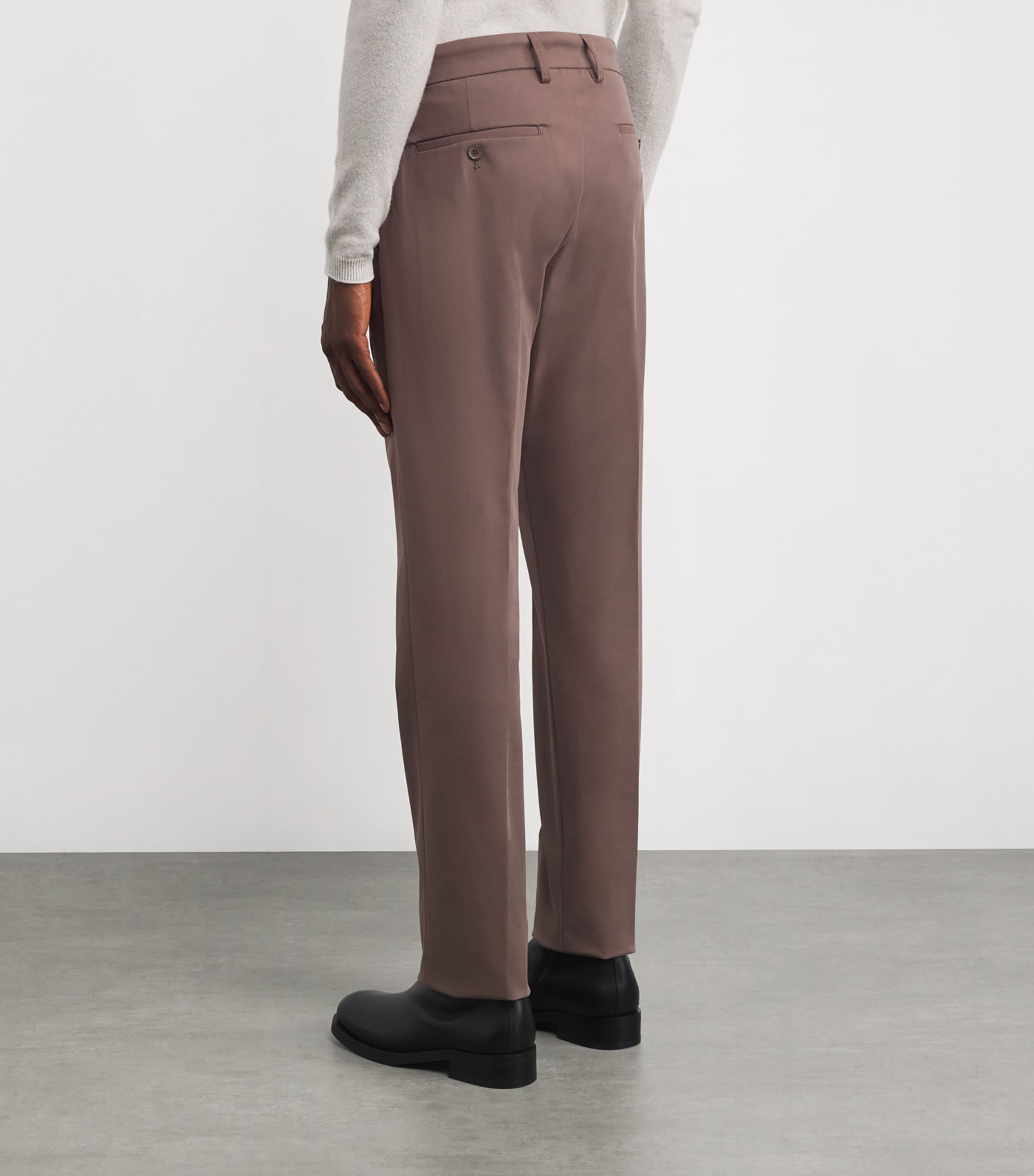 Twill Straight Trousers LIGHT BROWN Image 4