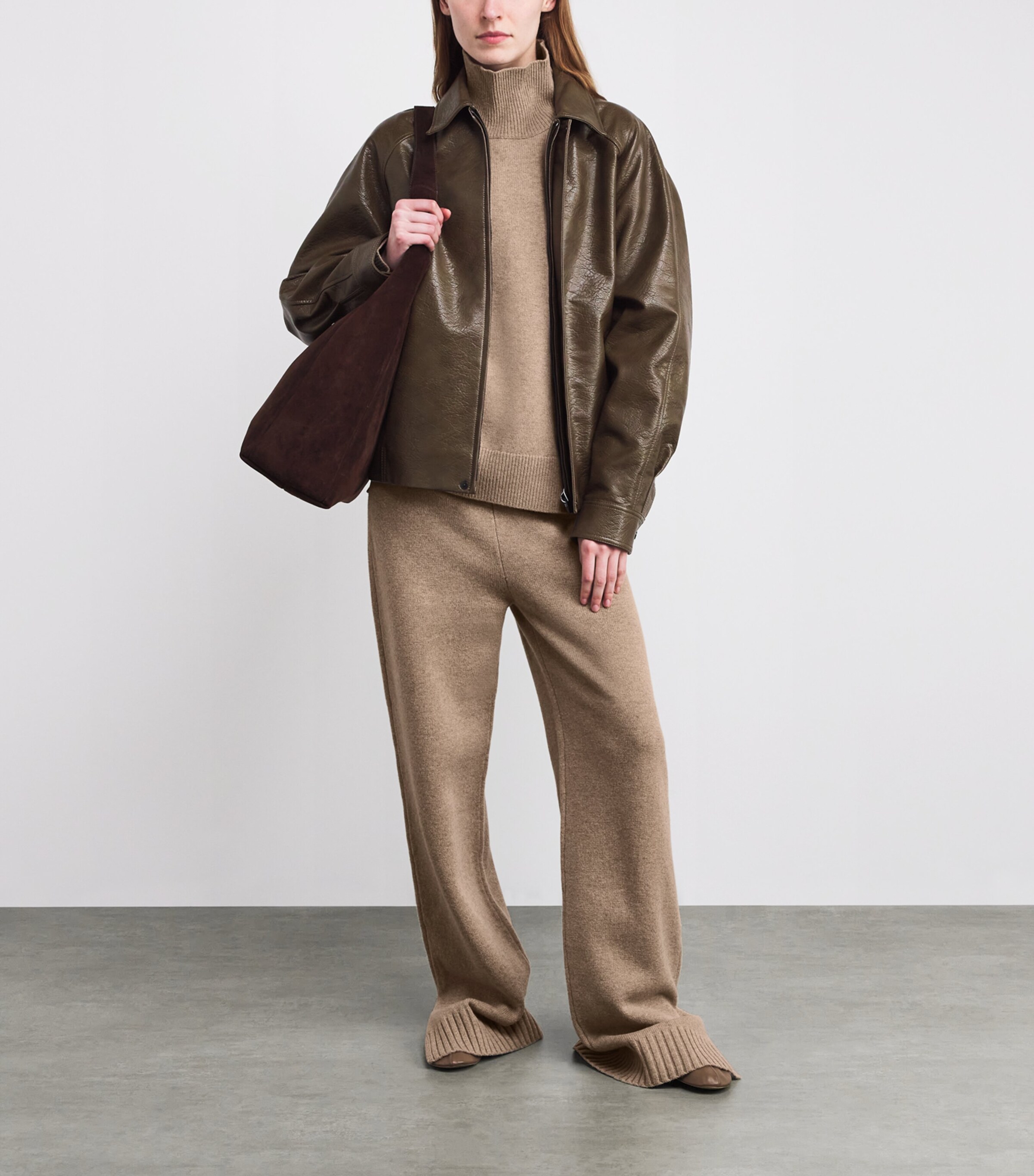 Merino Wool High-Neck Sweater 296 MELANGE OATMEAL Image 2