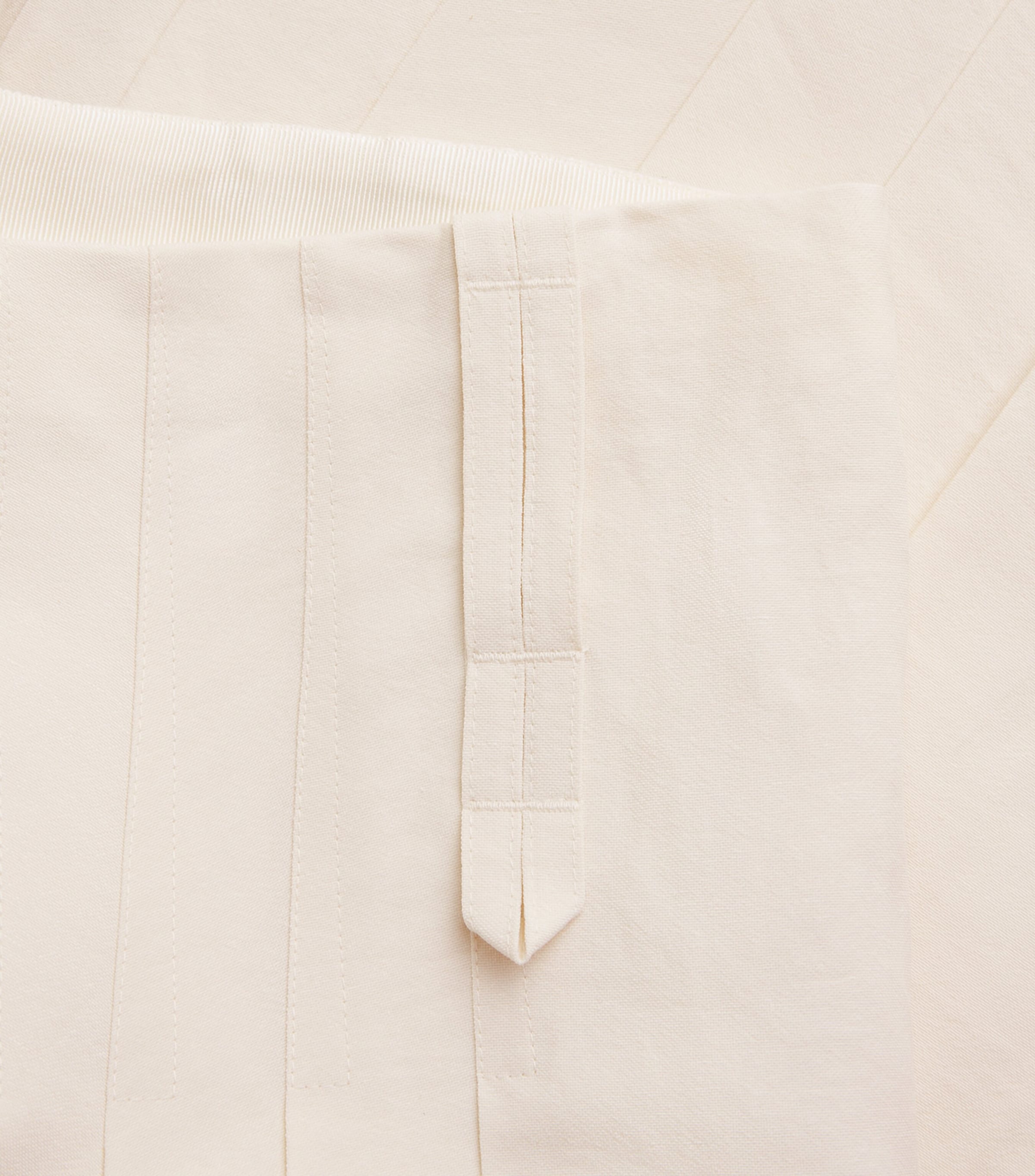 Tory Burch Womens Pleated Midi Skirt Cream Image 6