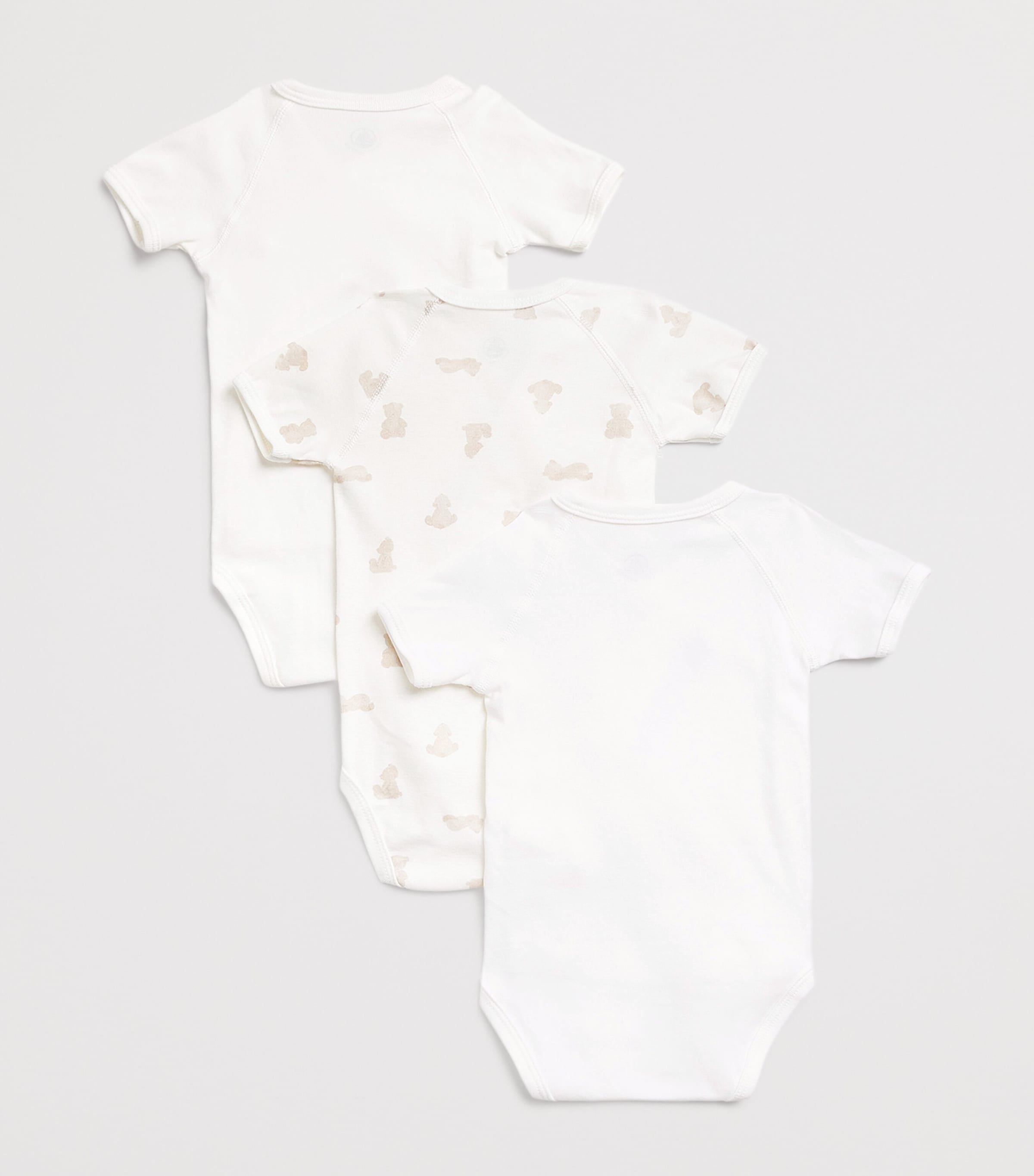 Petit Bateau Set of 3 Organic Cotton Bodysuits (1-12 Months) Variante Image 2
