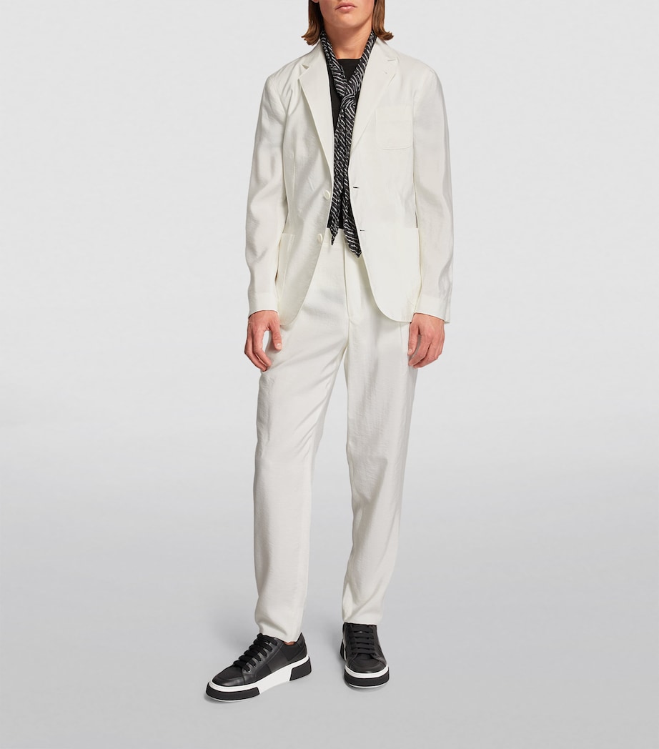 Silk-Blend Single-Breasted Blazer U0BN Image 2