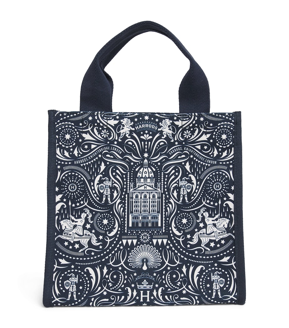 Harrods Small Knights of Brompton Tote Bag Multi Print Image 1