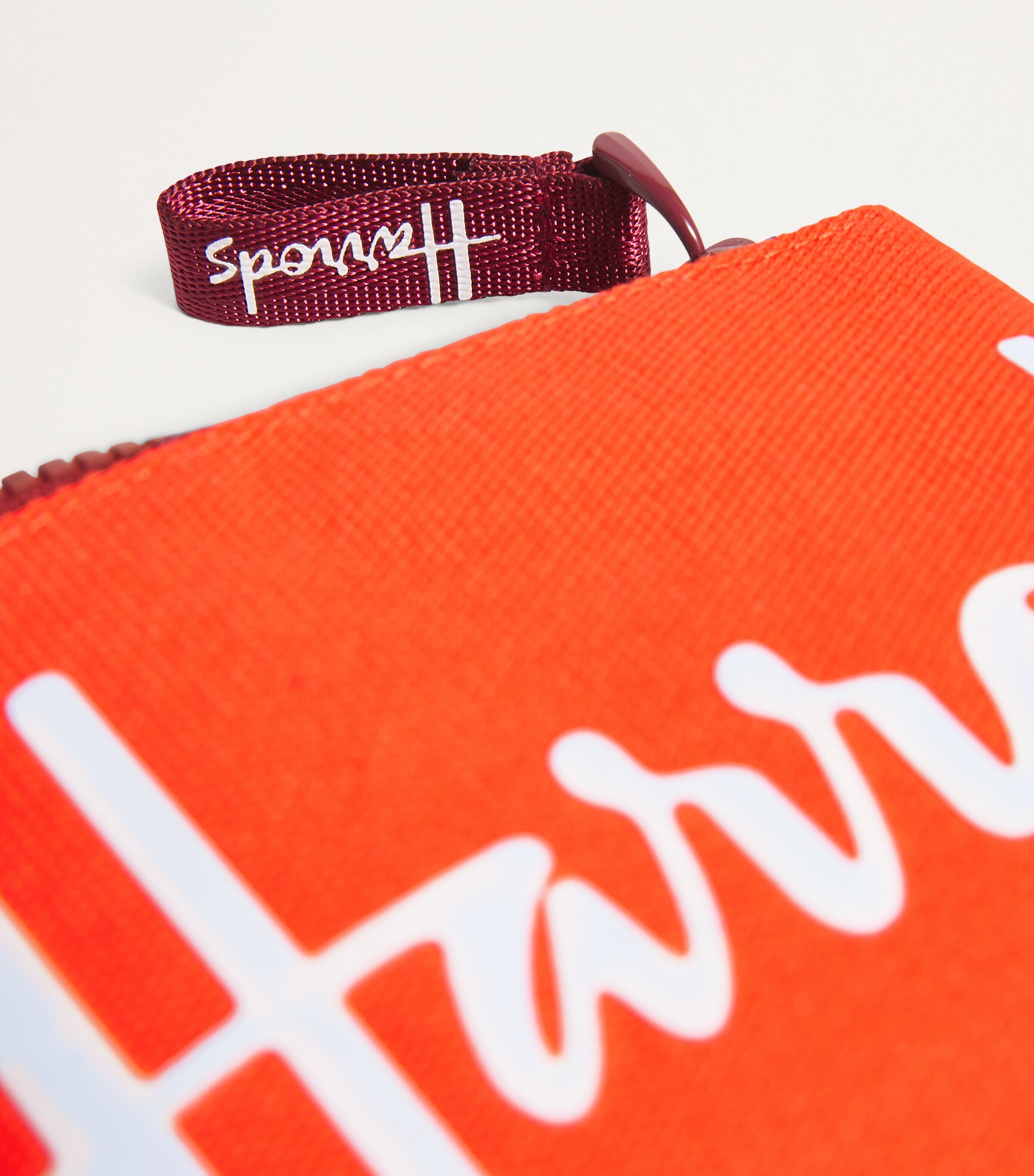 Harrods Cotton Logo Coin Purse Orange Image 4