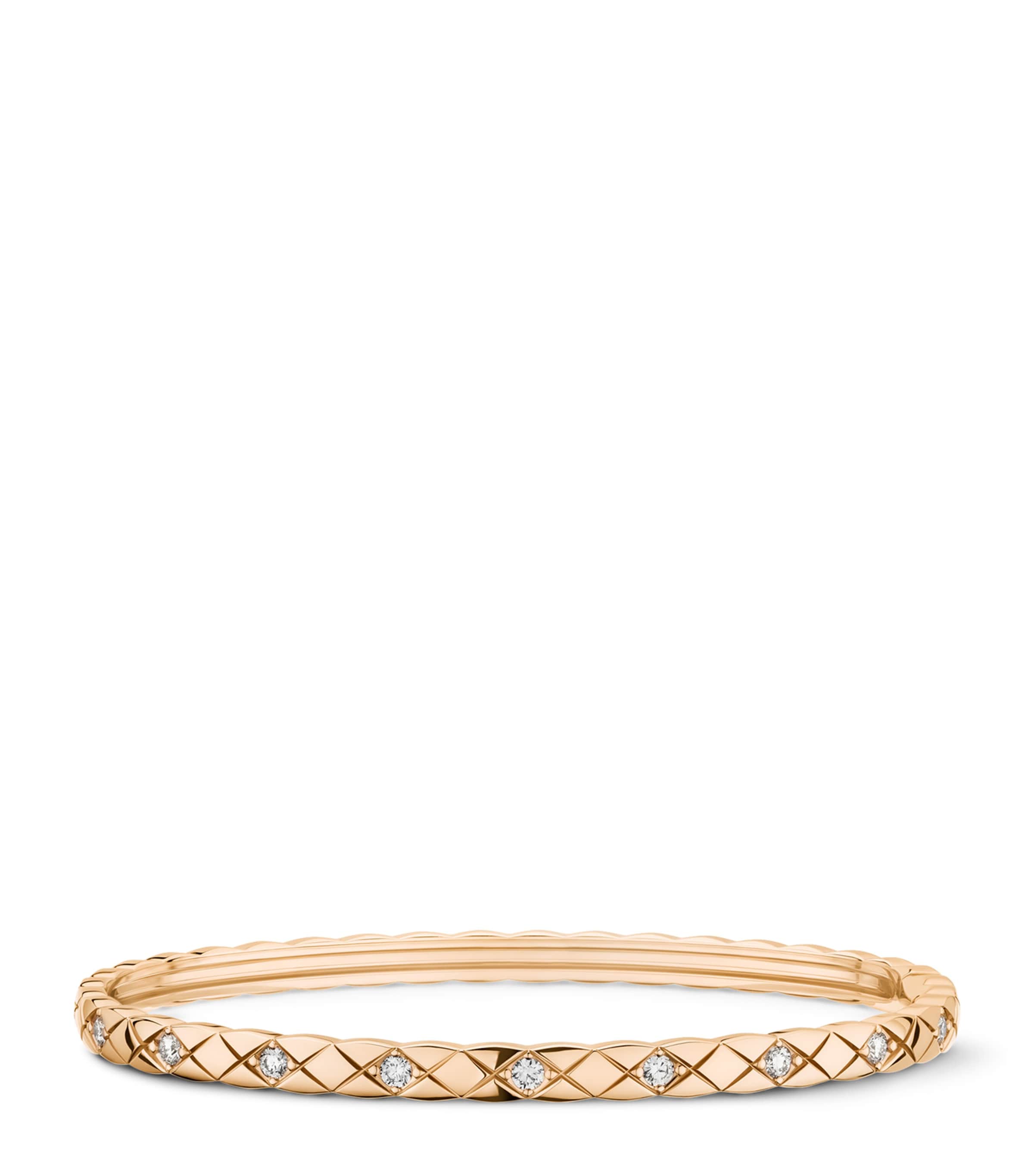 Beige Gold and Diamond Coco Crush Bangle BEIGE Image 1