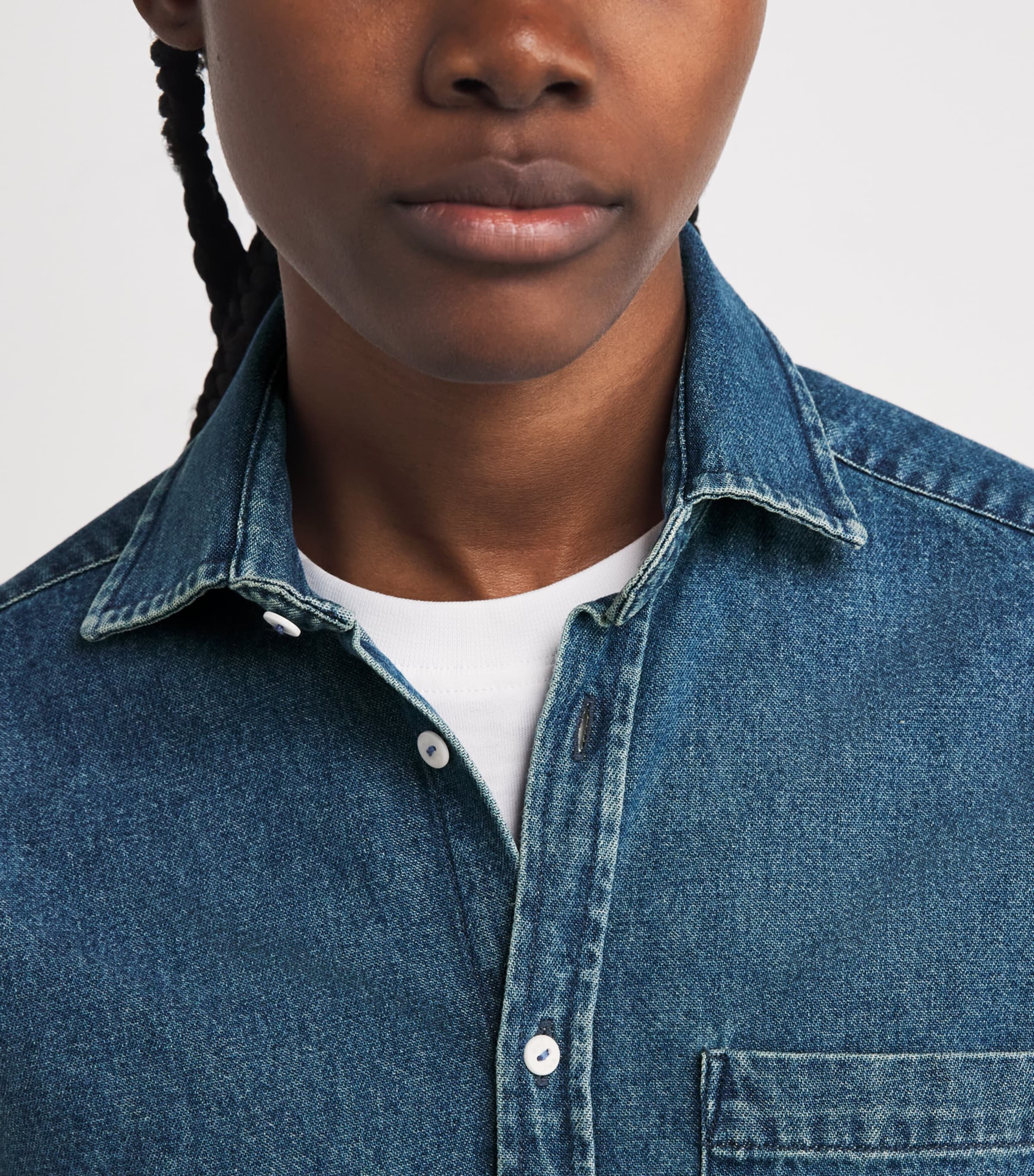 Denim Classic Shirt BLUE Image 6