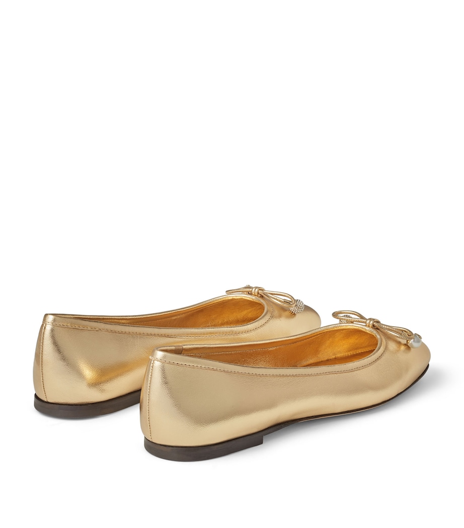 Elme Leather Ballet Flats GOLD Image 2