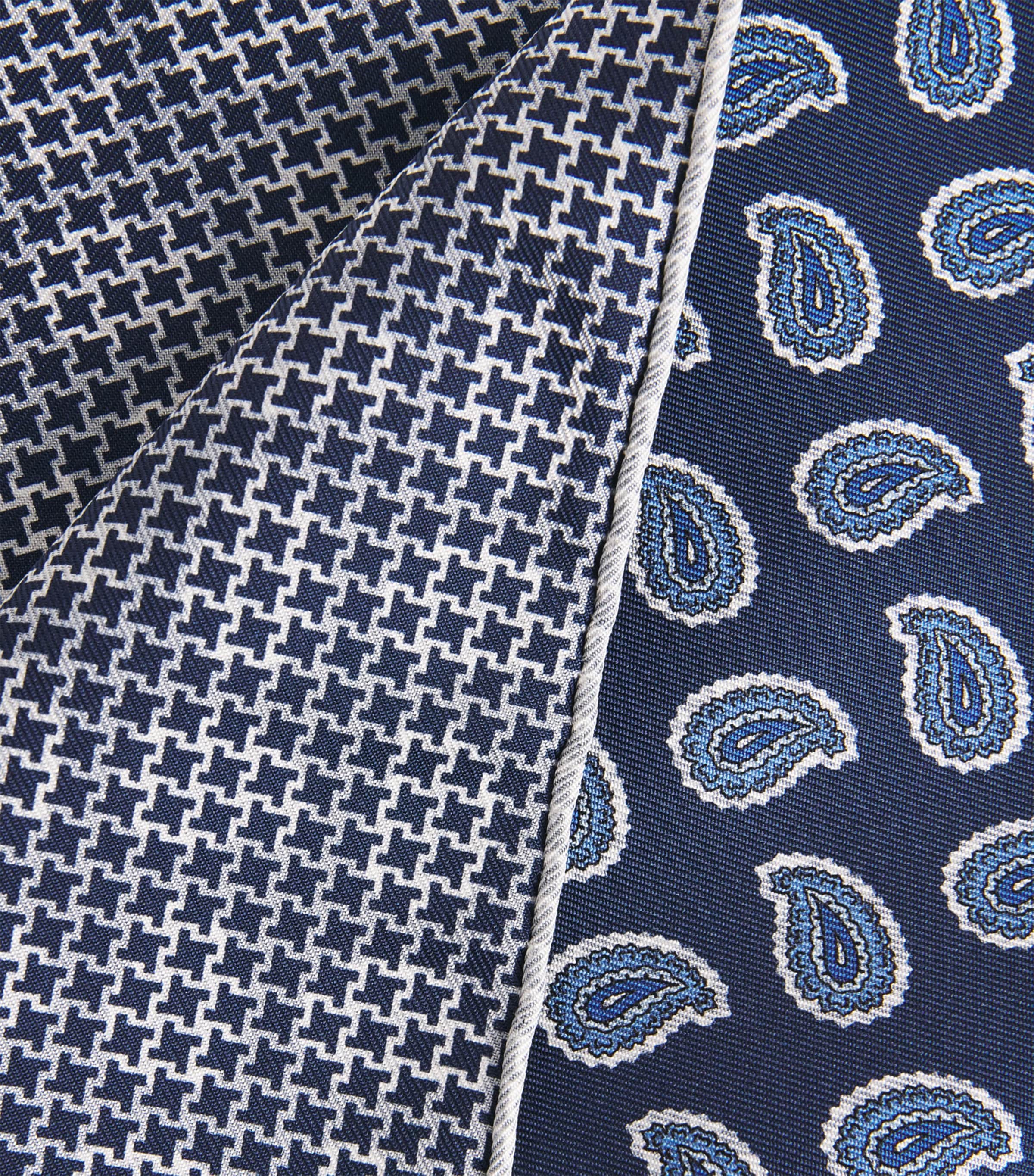 Isaia Paisley Print Pocket Square Image 3