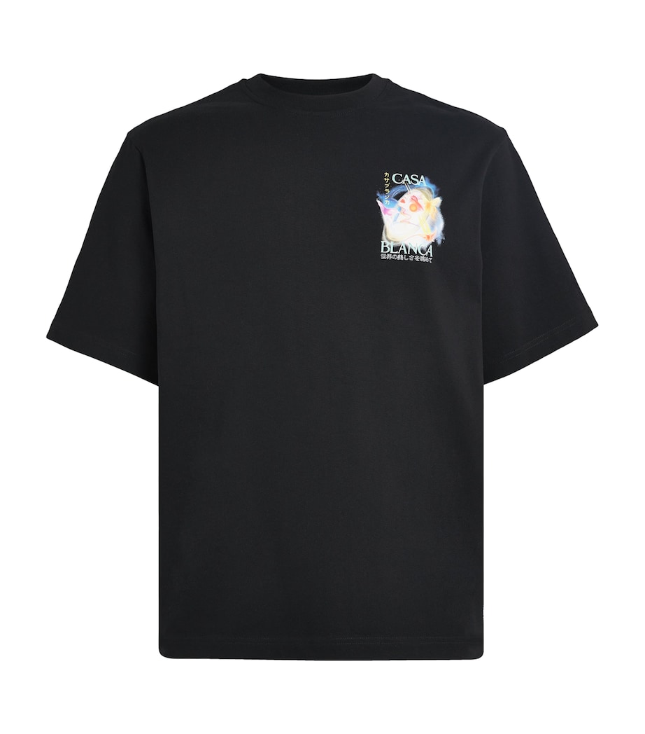 Galactic Connection Printed T-Shirt BLACK Image 1