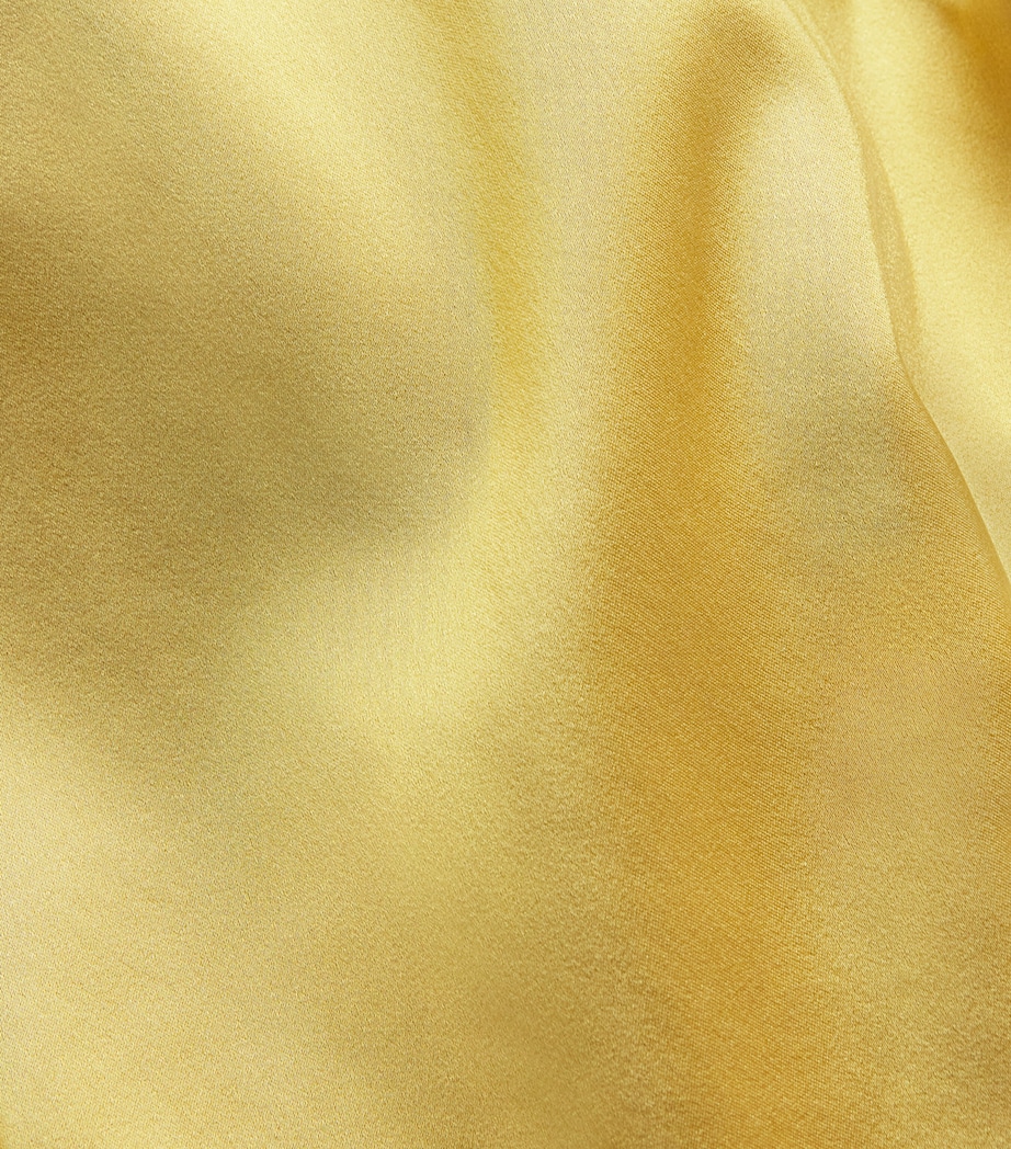 Satin Garden Mini Dress TURMERIC Image 5