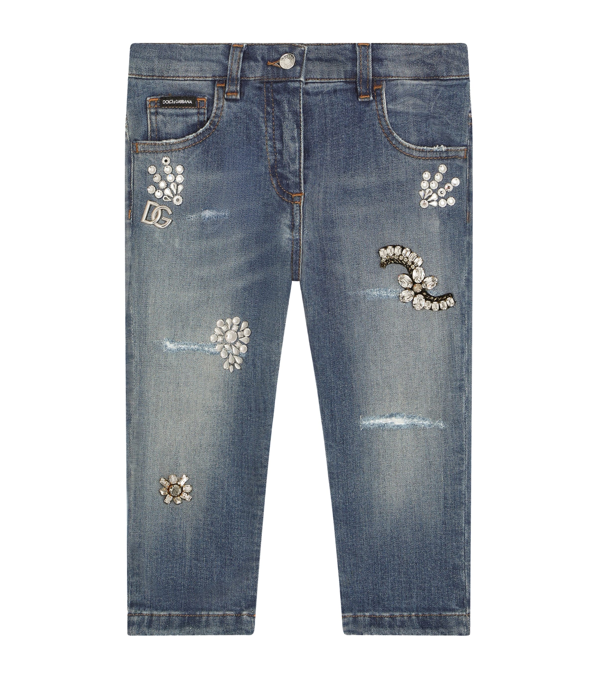 Dolce & Gabbana Embellished Denim Jeans