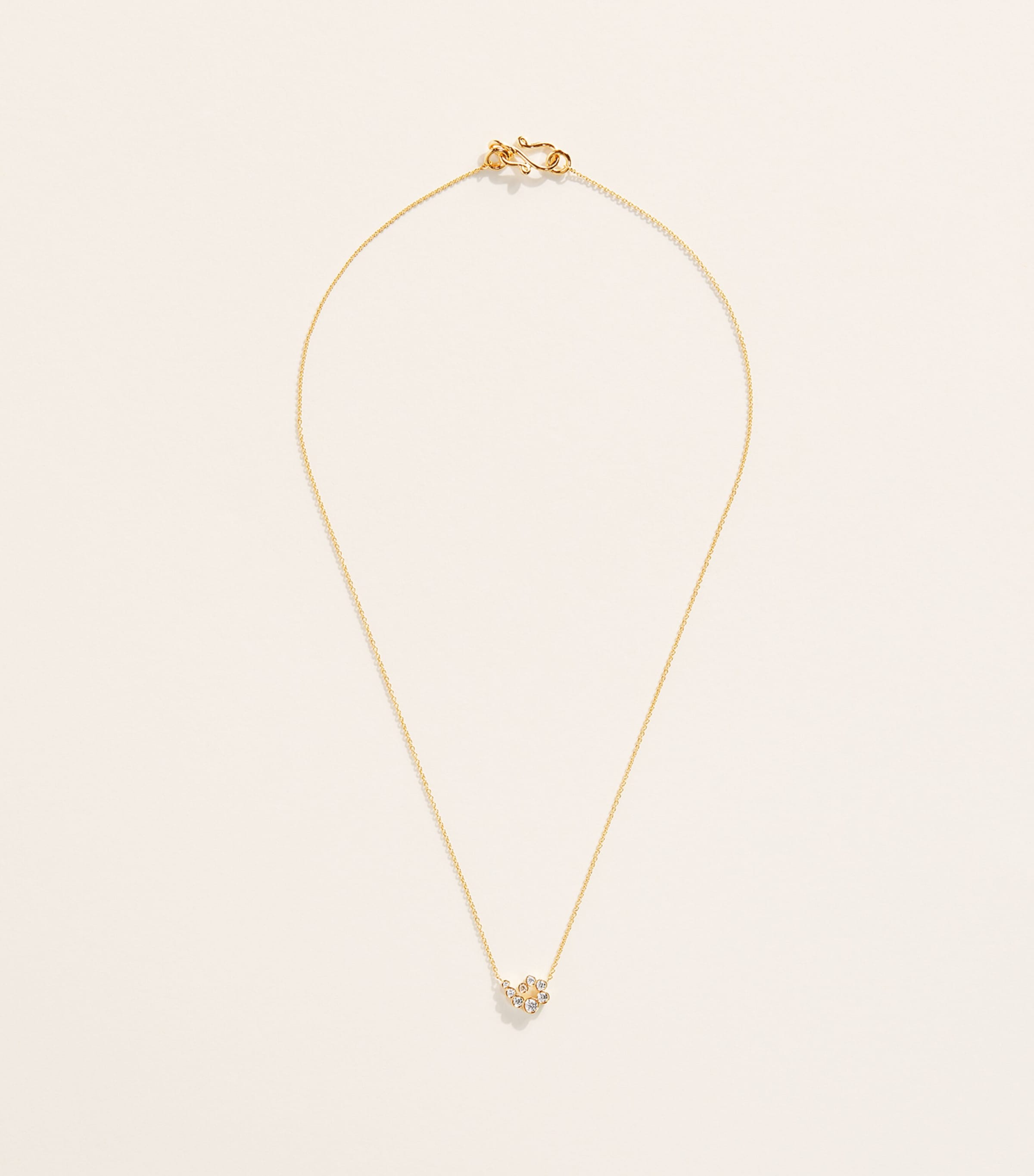 Sophie Bille Brahe Yellow Gold and Diamond Lucia Pendant Necklace Yellow Gold Image 3