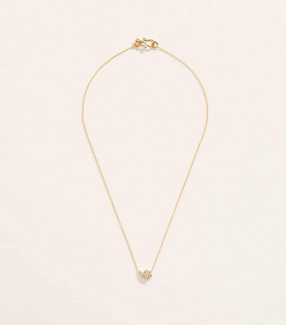Sophie Bille Brahe Yellow Gold and Diamond Lucia Pendant Necklace Yellow Gold Image 3