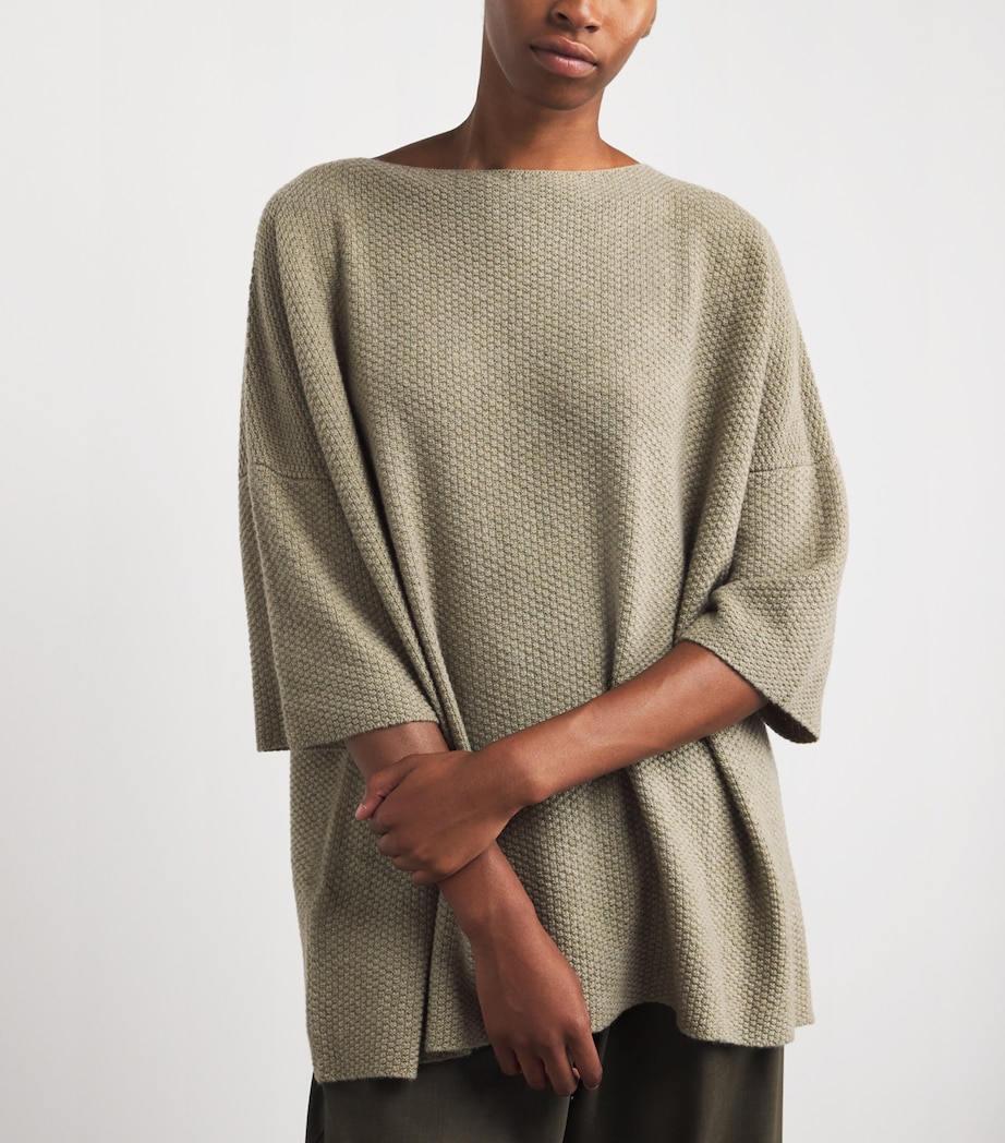 Cashmere Square-Neck Top GRNSND Image 6